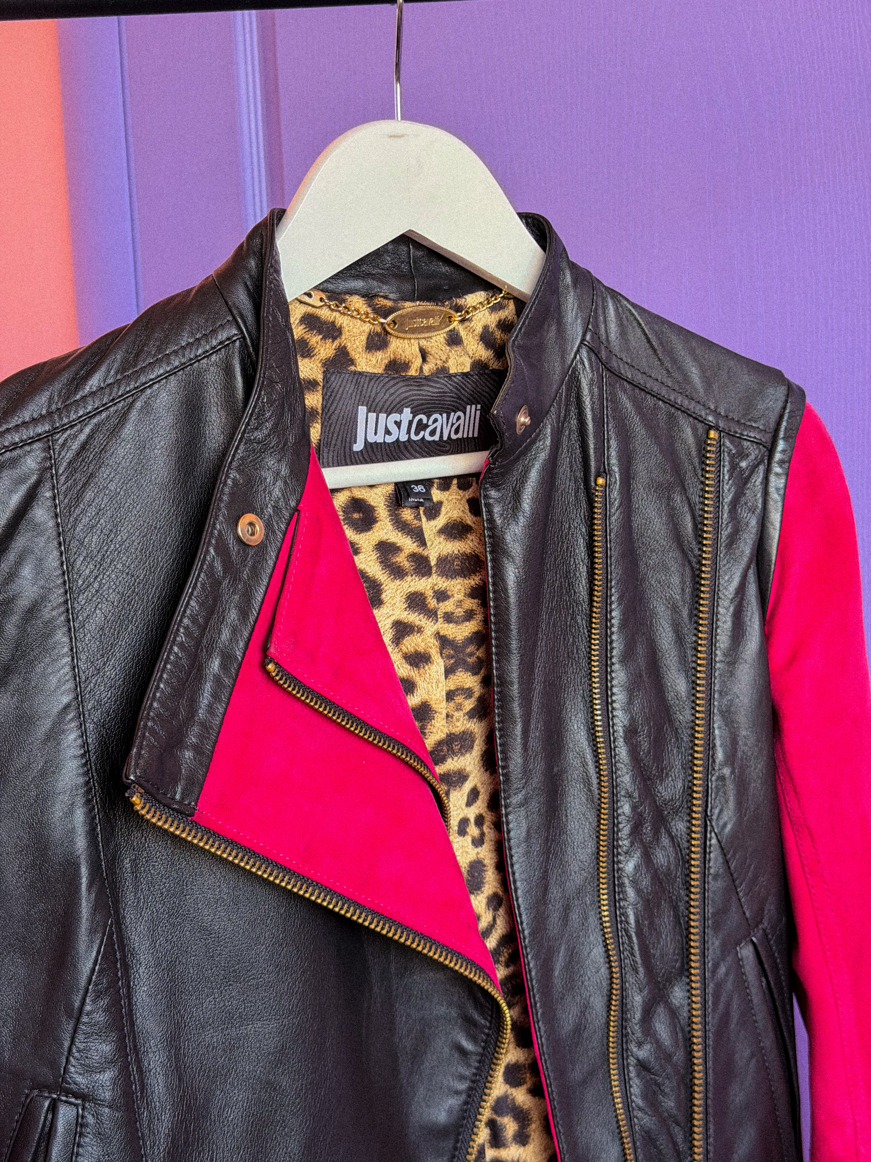 ROBERTO CAVALLI odinė striukė