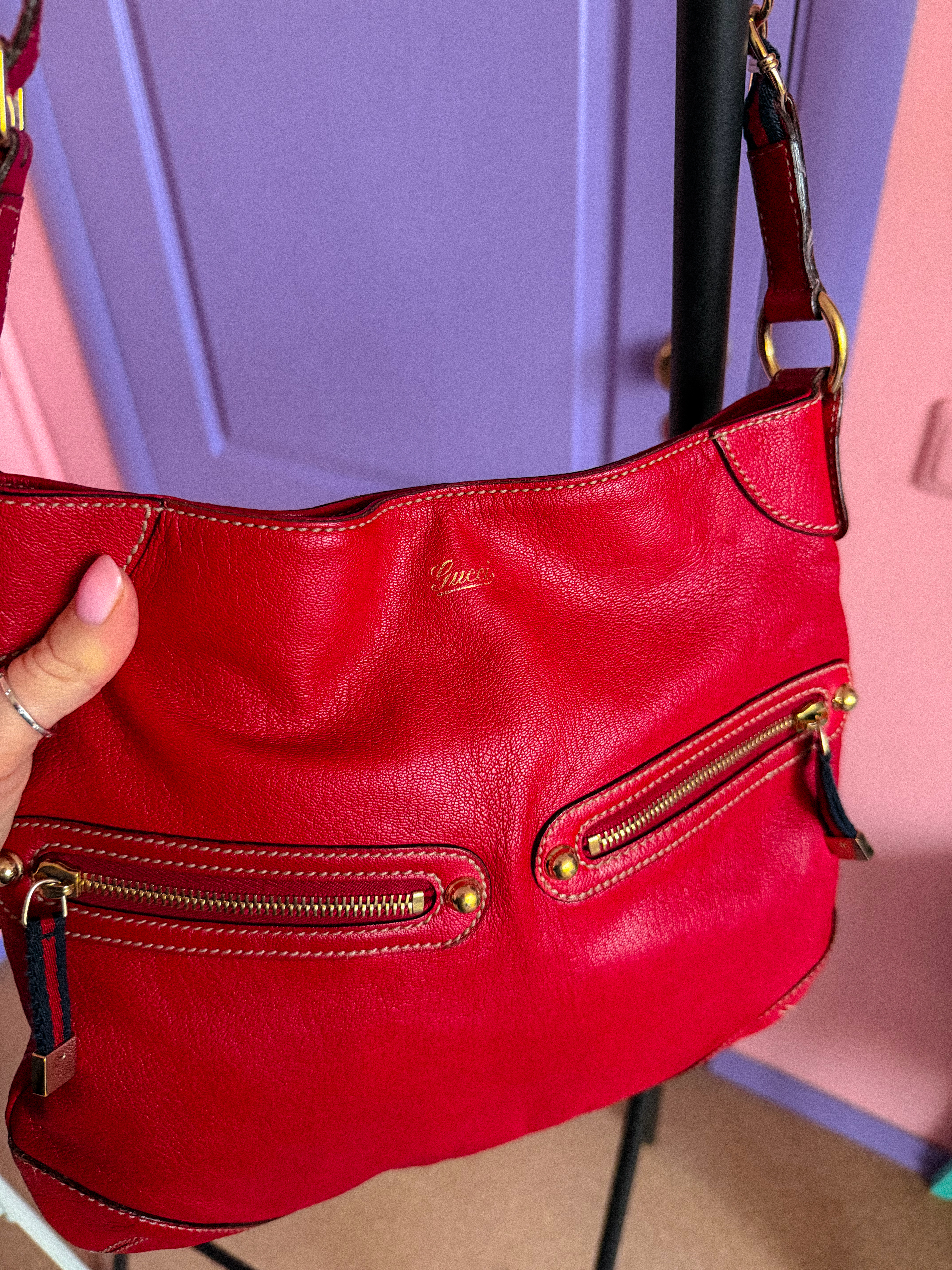 GUCCI raudona rankinė
