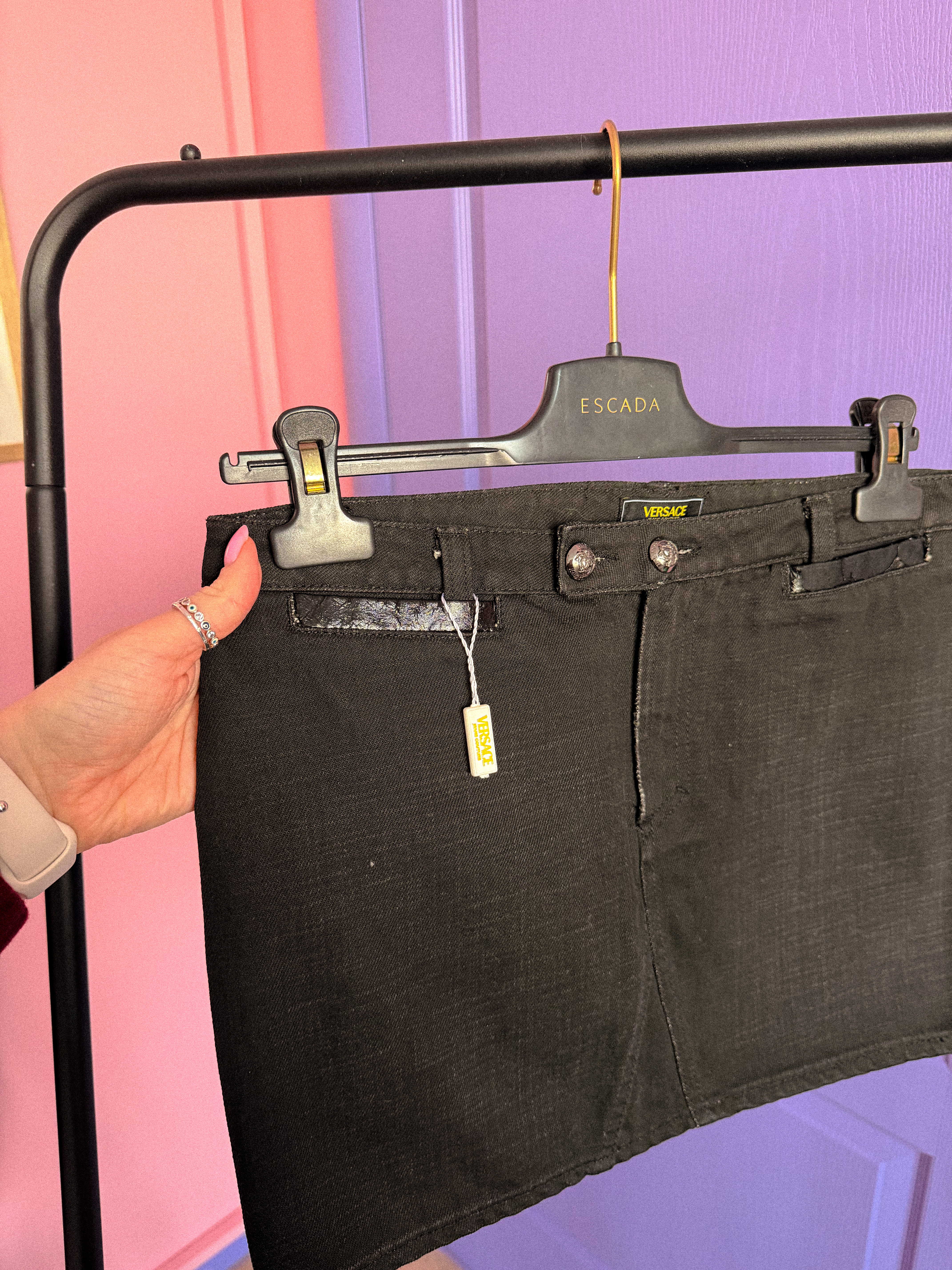 VERSACE džinsinis mini sijonas