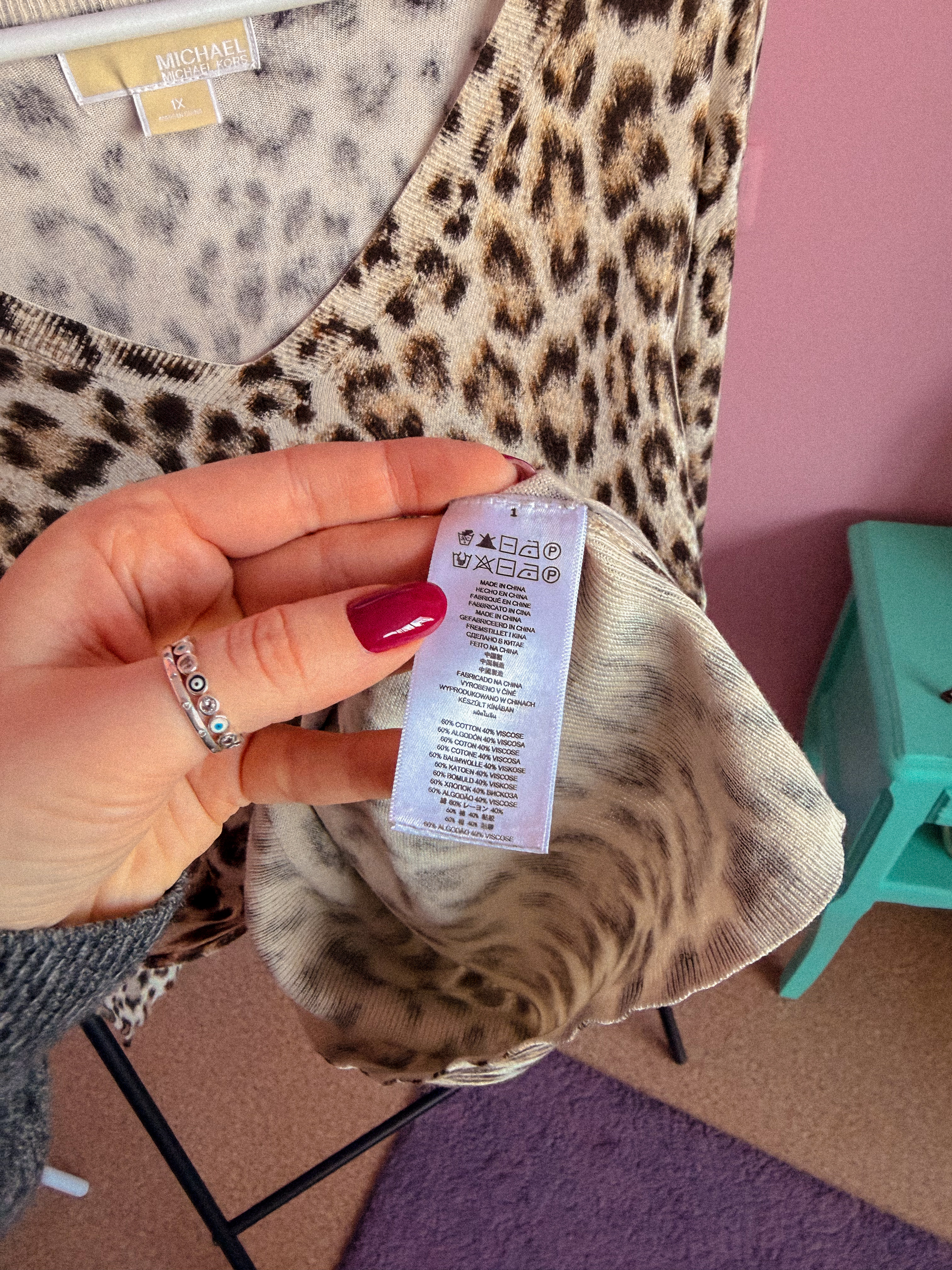 MICHAEL KORS leopardinis megztinis