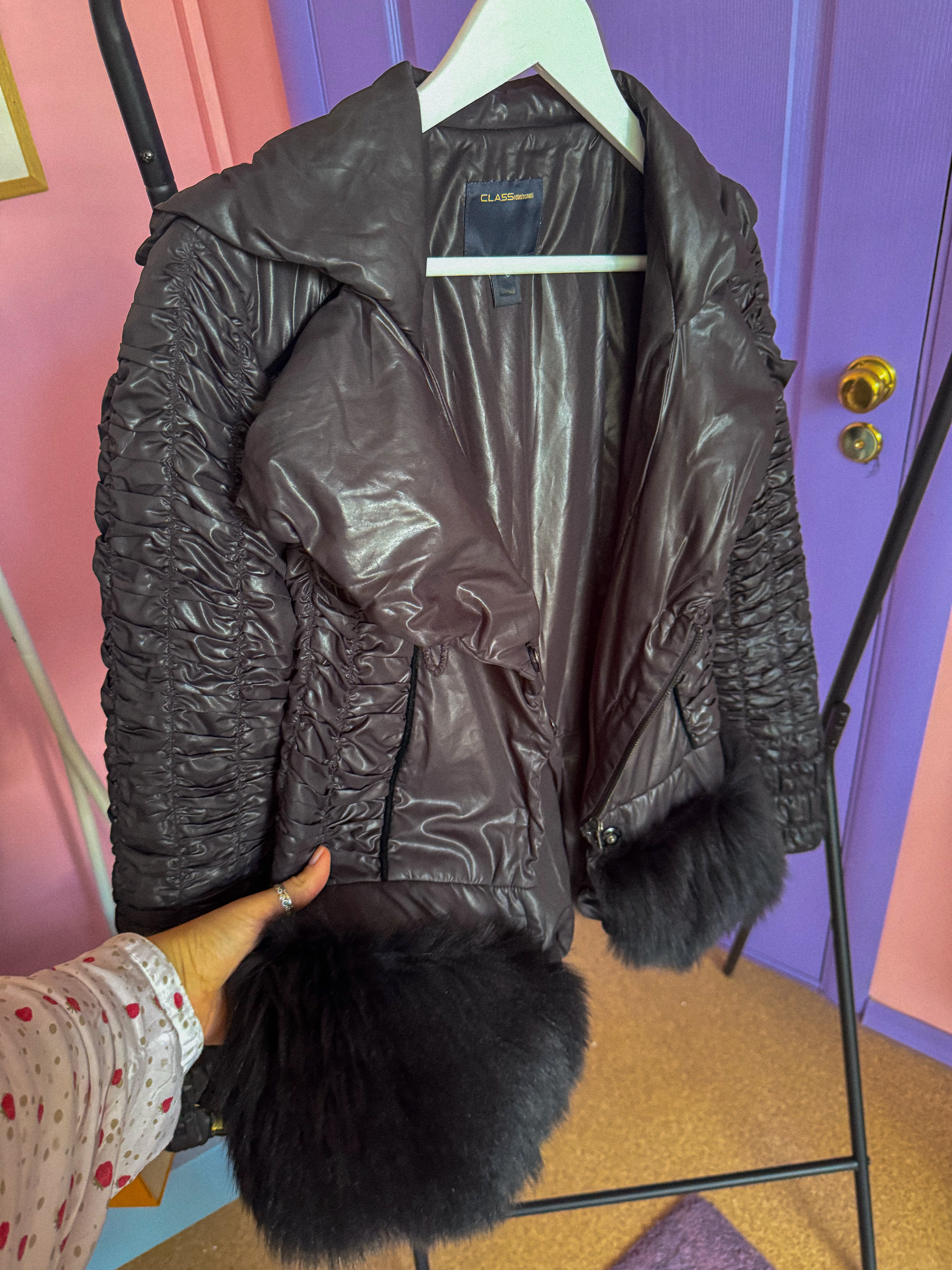 ROBERTO CAVALLI striukė su kailiu