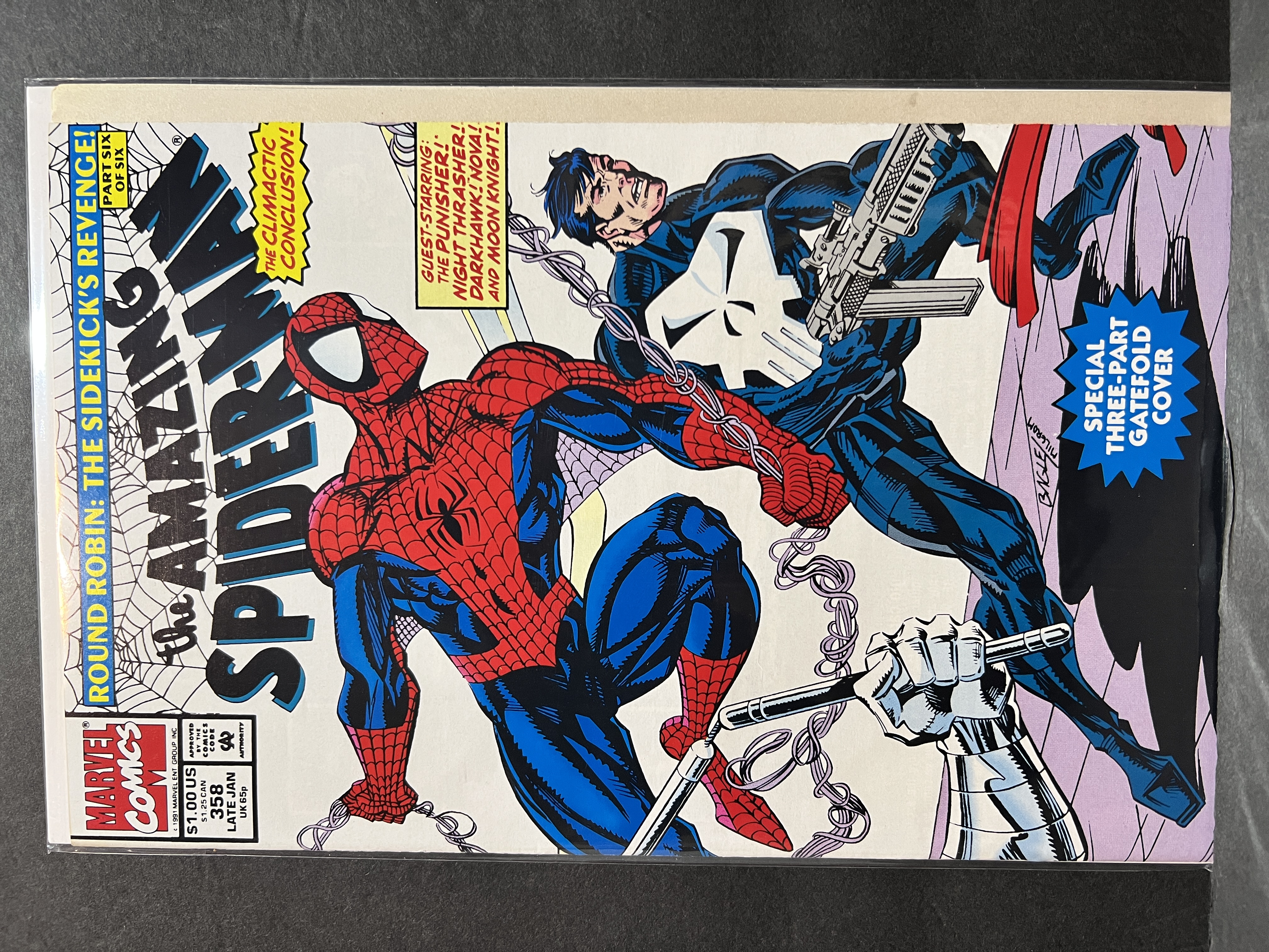 The Amazing Spider-Man #358 - Round Robin: The Sidekick's Revenge! Part Six: Out on a Limb-  Marvel (1992)