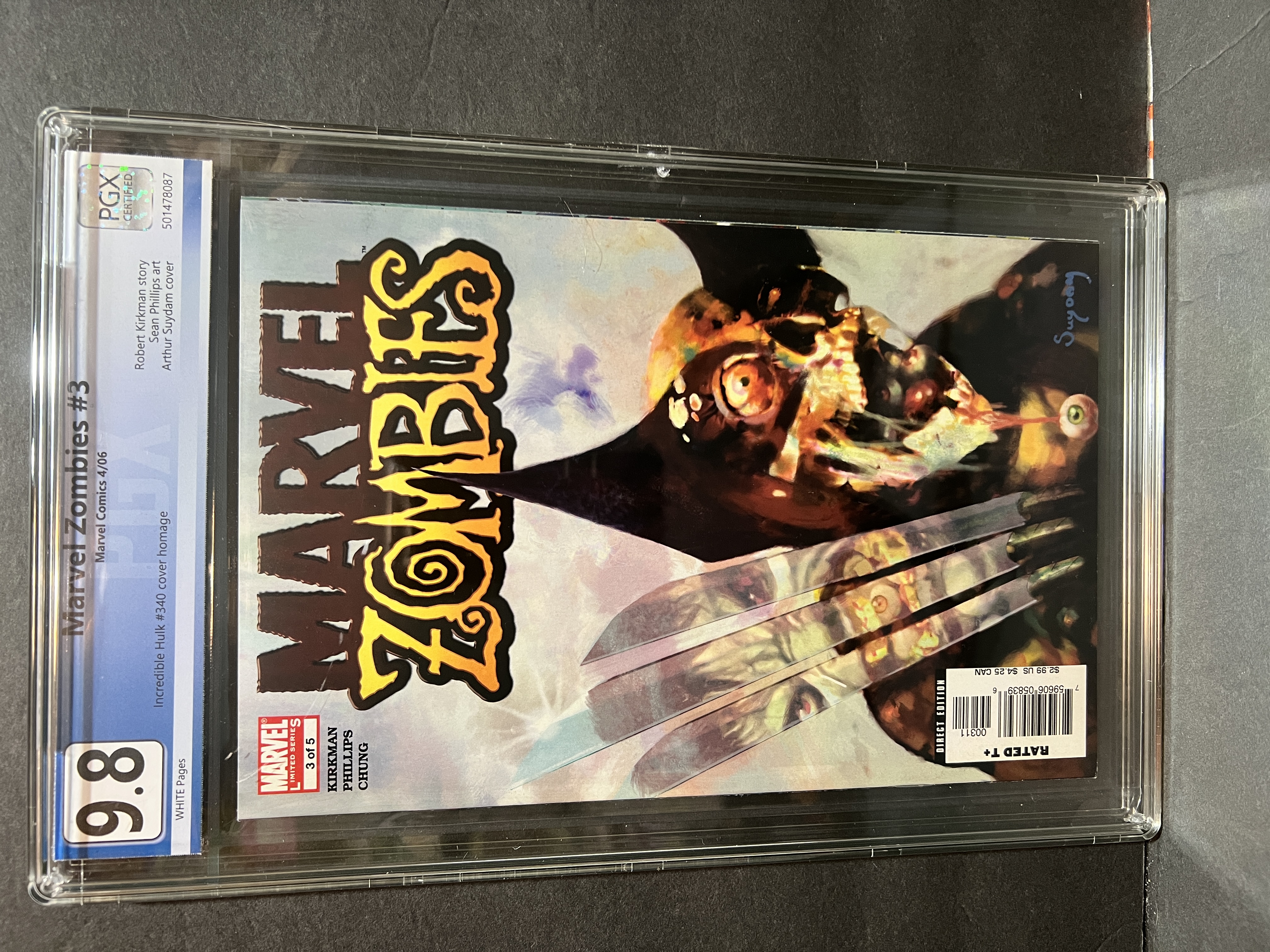 Marvel Zombies #3 Hulk # 340 Homage McFarlane PGX Graded 9.8