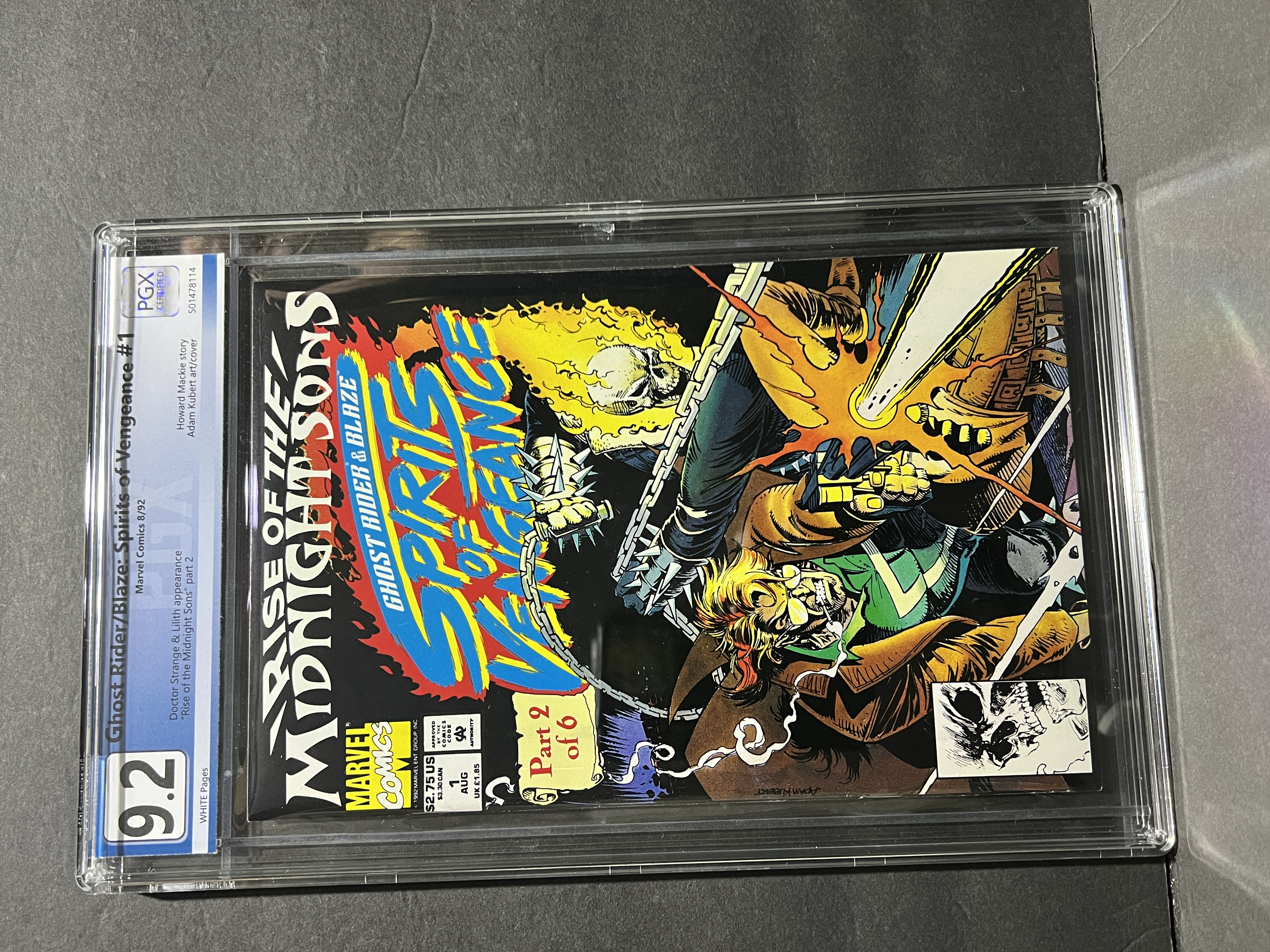 Ghost Rider/Blaze: Spirits of Vengeance #1 - Rise of the Midnight Sons   Marvel -  (1992) PGX Graded 9.2