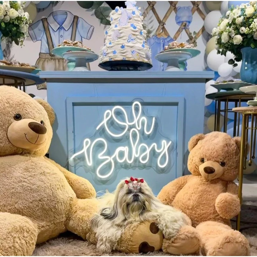 Placa Neon 'Oh Baby'