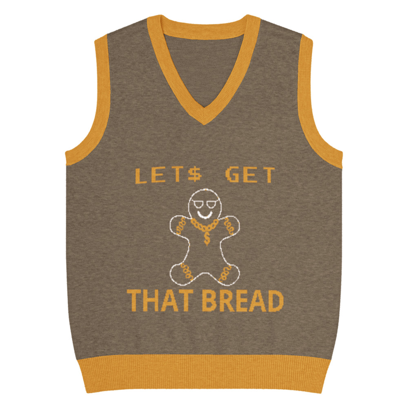 Let's Get That Bread Knit Vest XS-2X