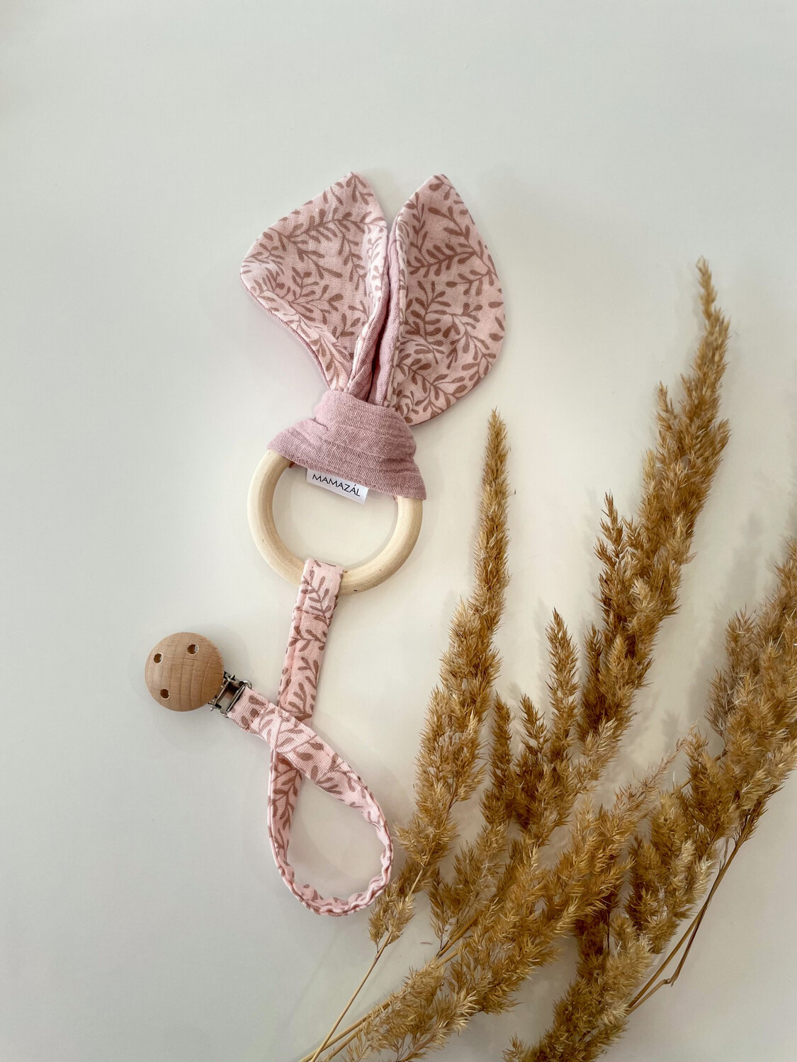 Žaisliukas - kramtukas "Pink twig bunny"