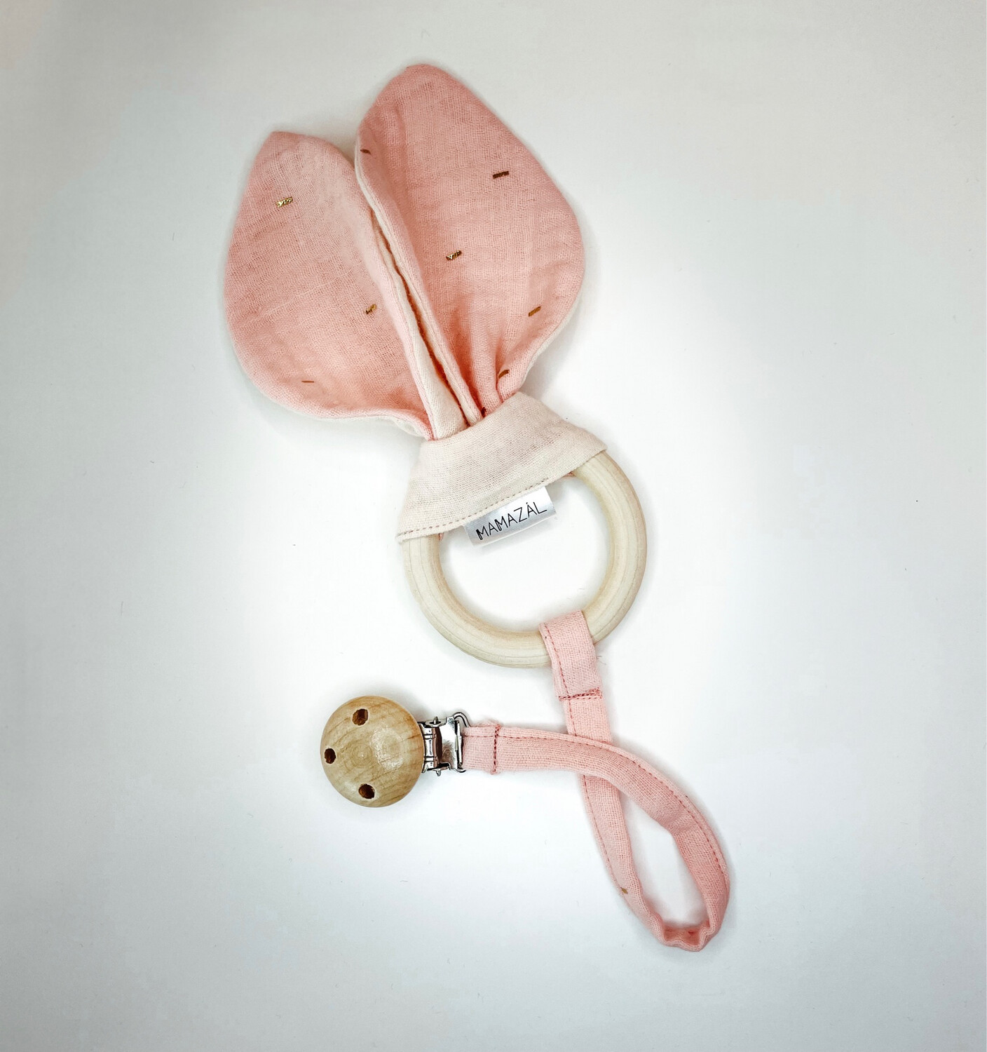 Žaisliukas - kramtukas "Pastel rose bunny"