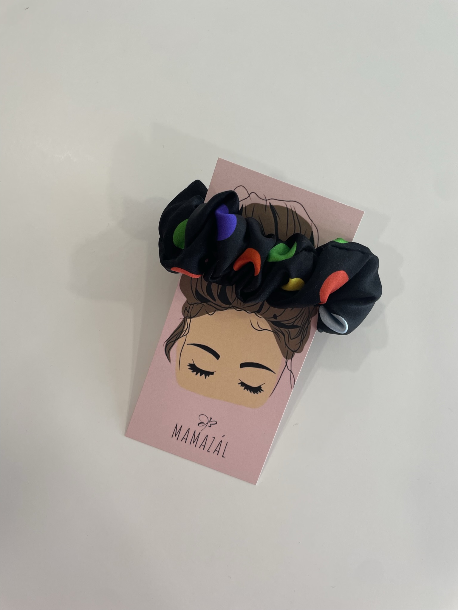 Šilkinė plaukų gumytė "Colorful bubbles”