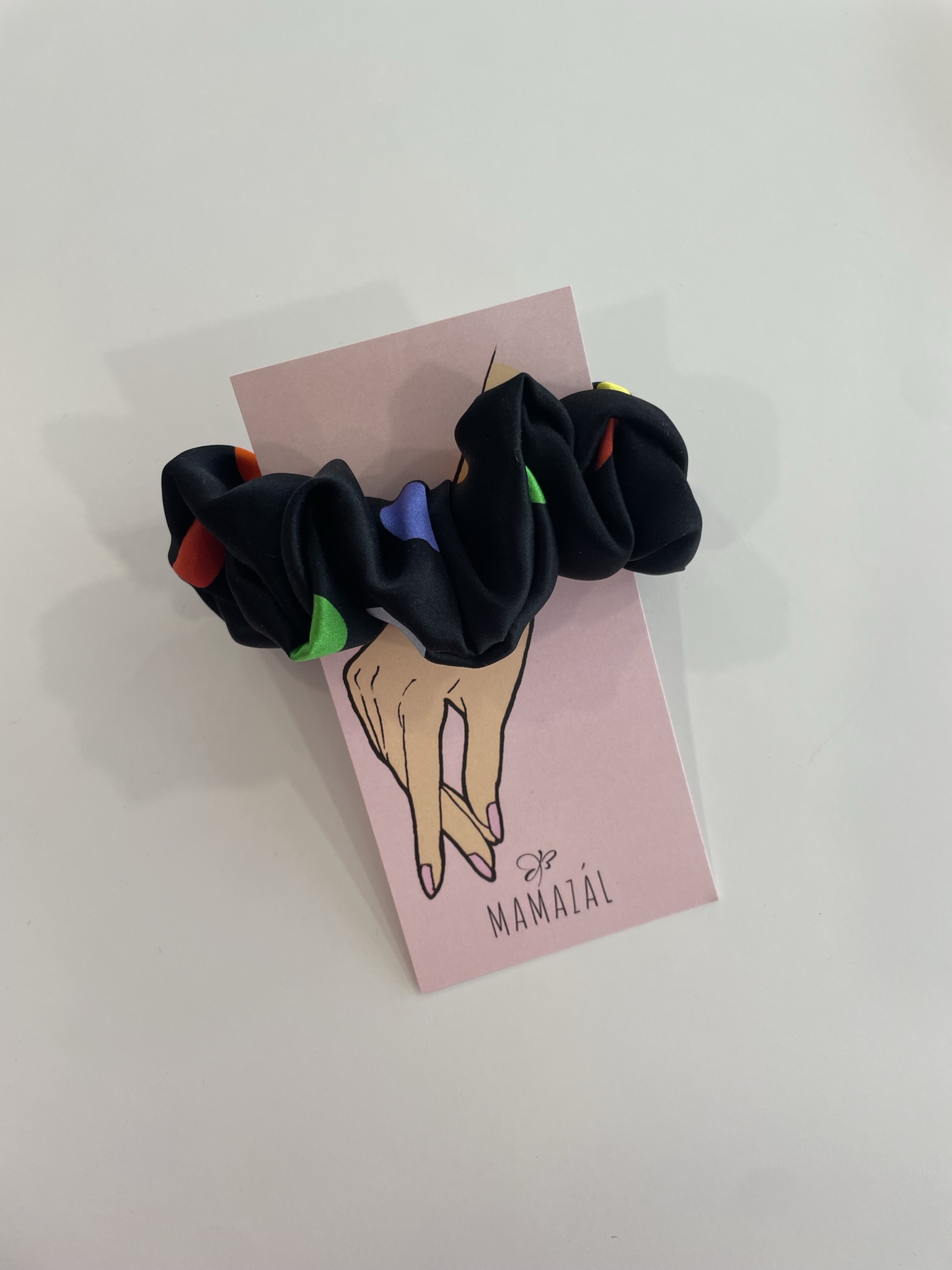 Šilkinė plaukų gumytė "Colorful bubbles”