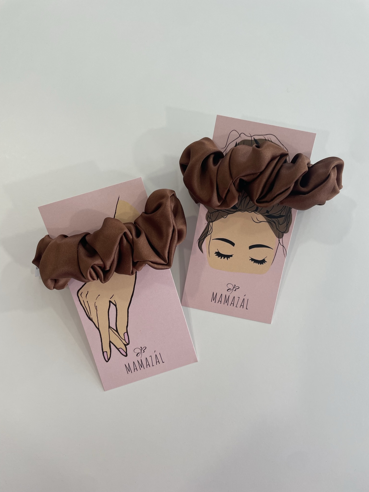 Šilkinė plaukų gumytė "Chocolate"