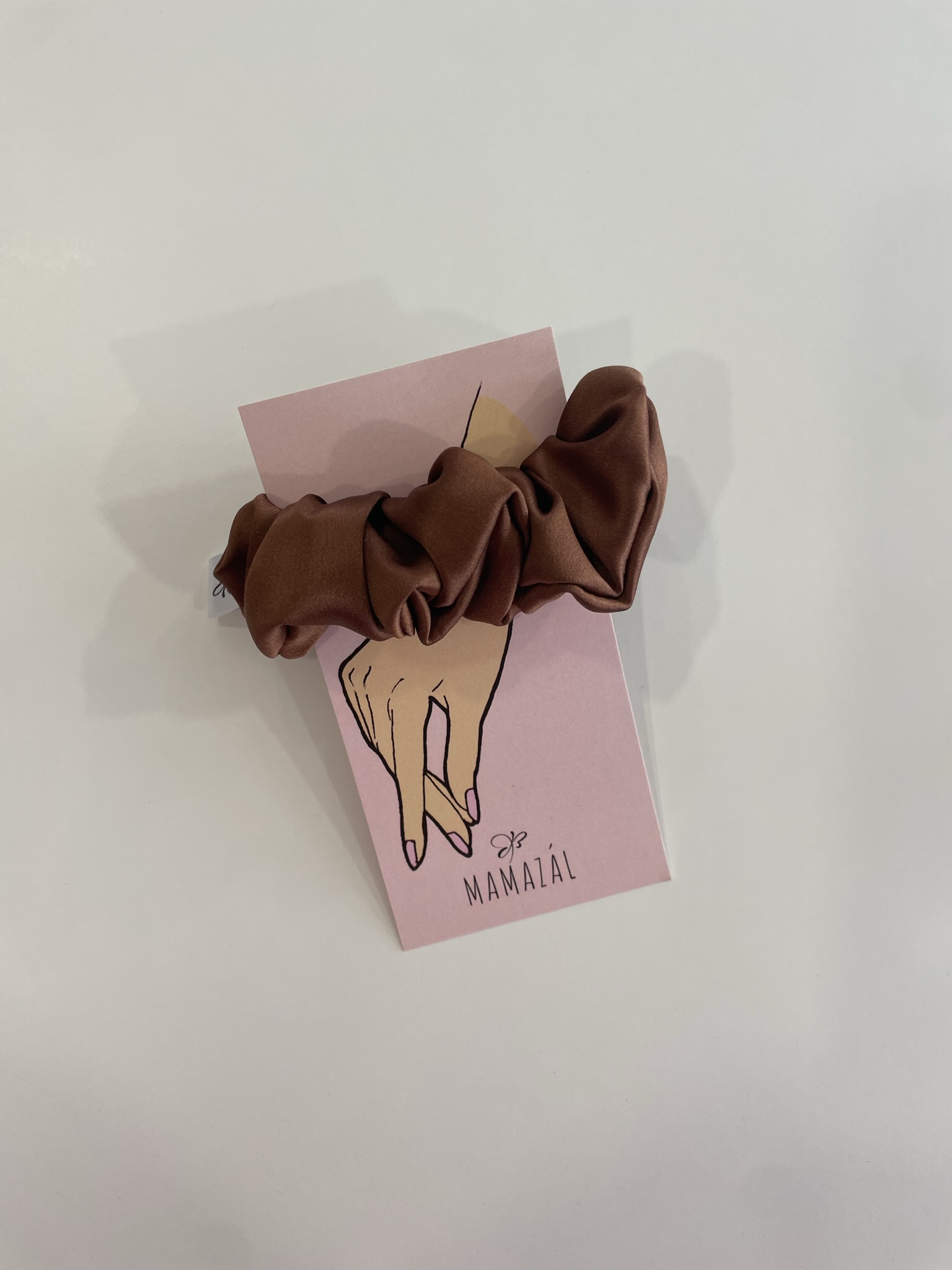 Šilkinė plaukų gumytė "Chocolate"