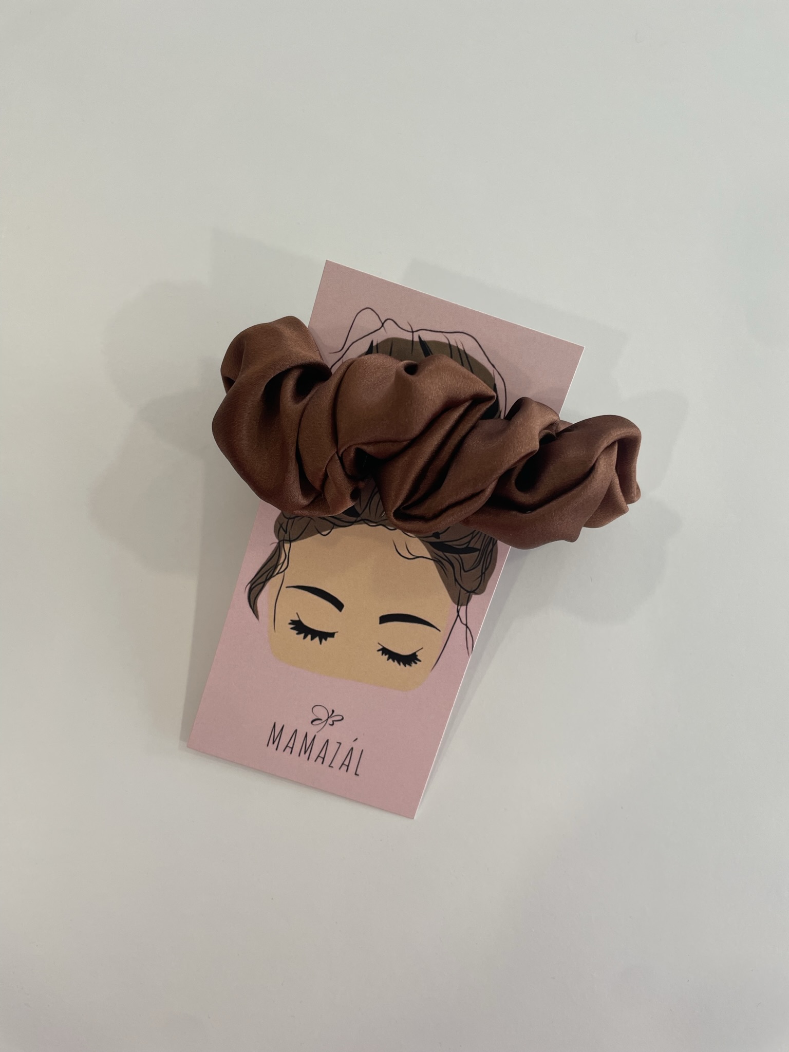 Šilkinė plaukų gumytė "Chocolate"