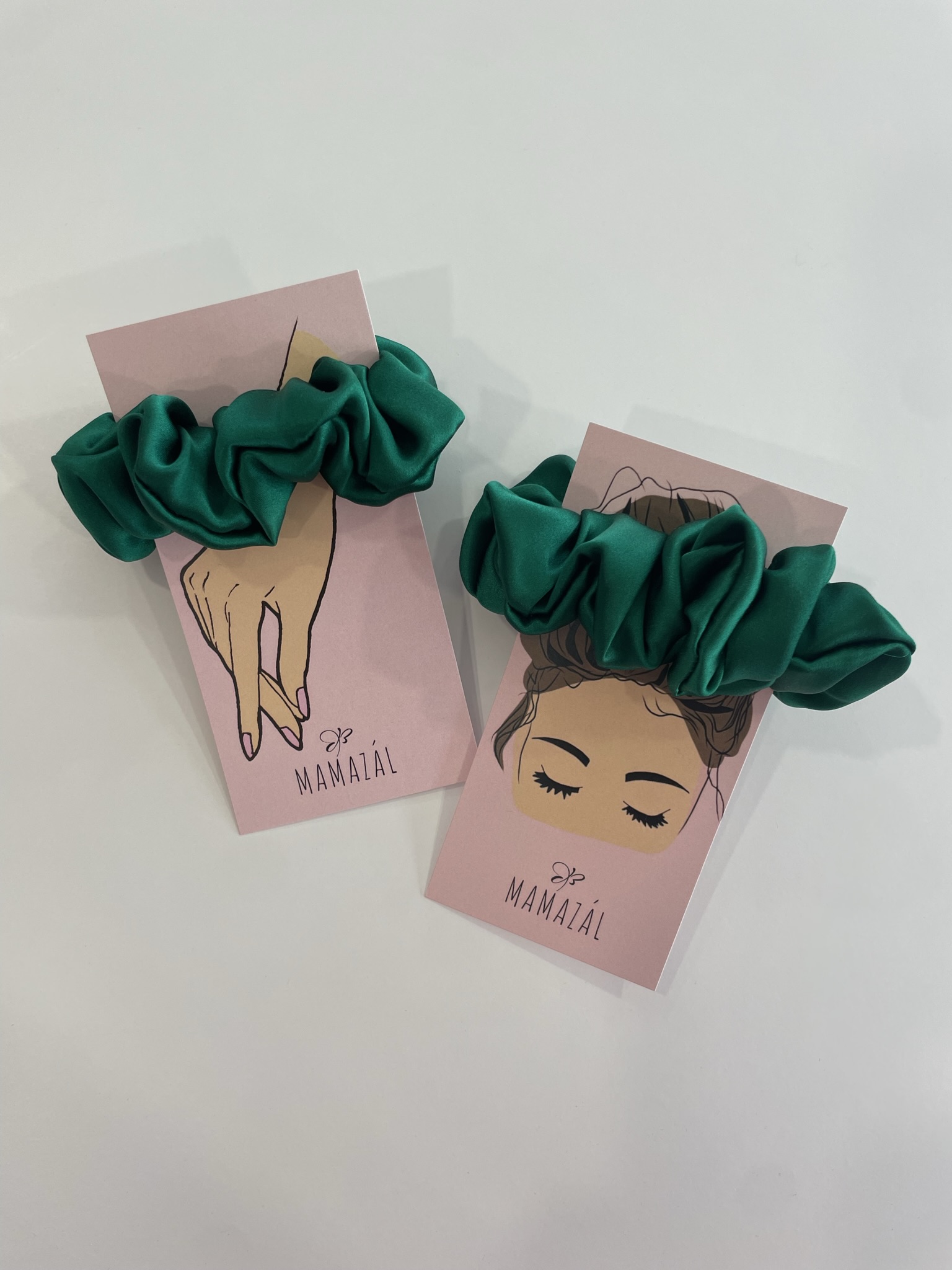 Šilkinė plaukų gumytė "Emerald"