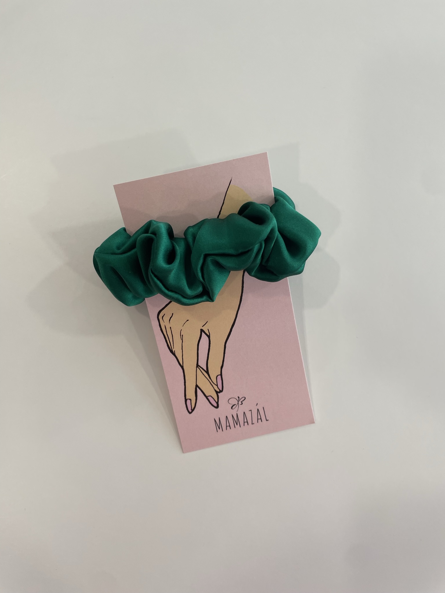 Šilkinė plaukų gumytė "Emerald"