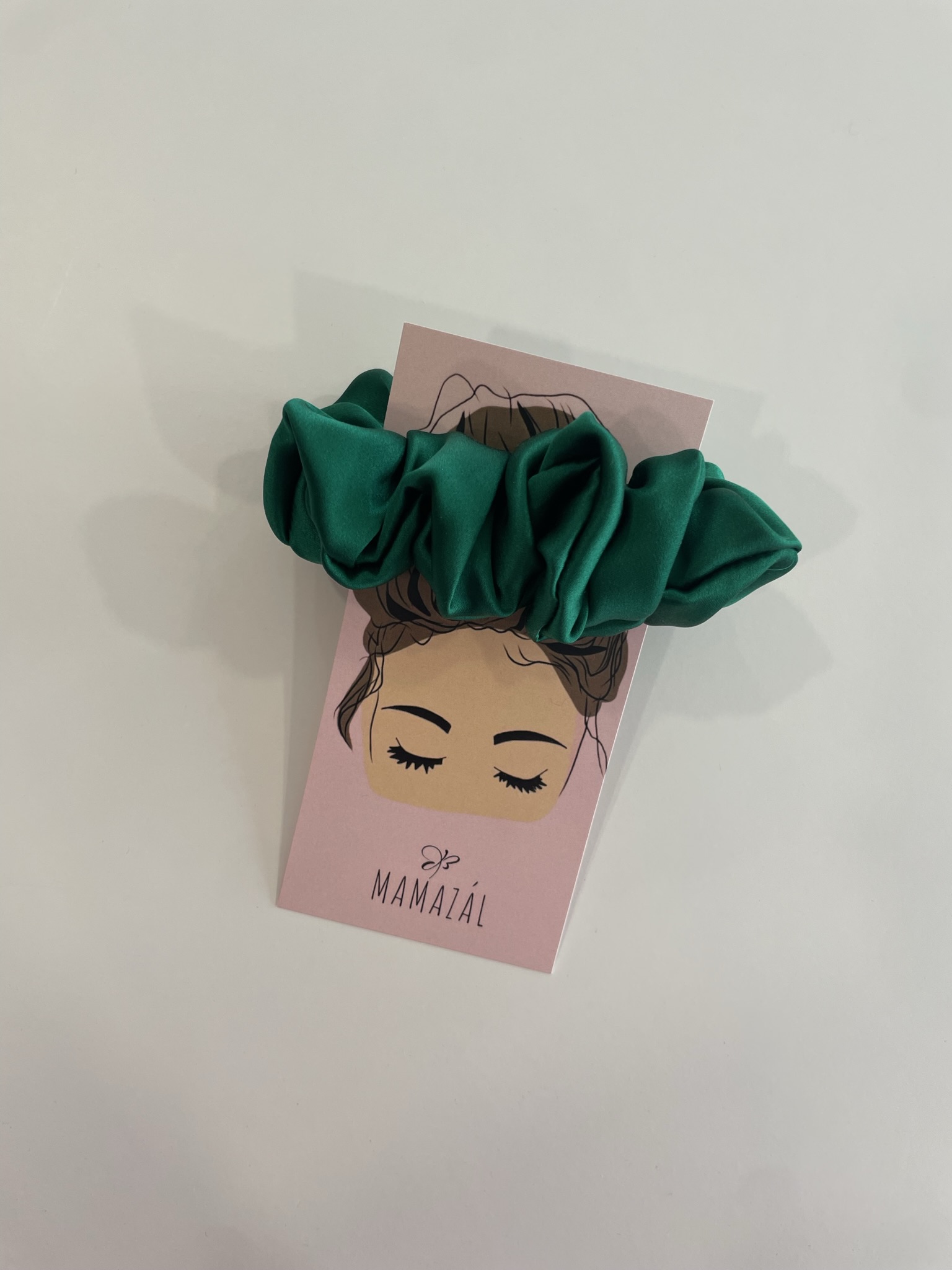 Šilkinė plaukų gumytė "Emerald"