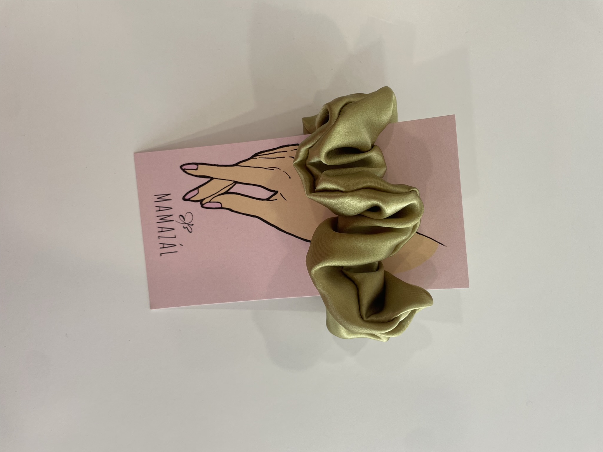 Šilkinė plaukų gumytė "Olive"