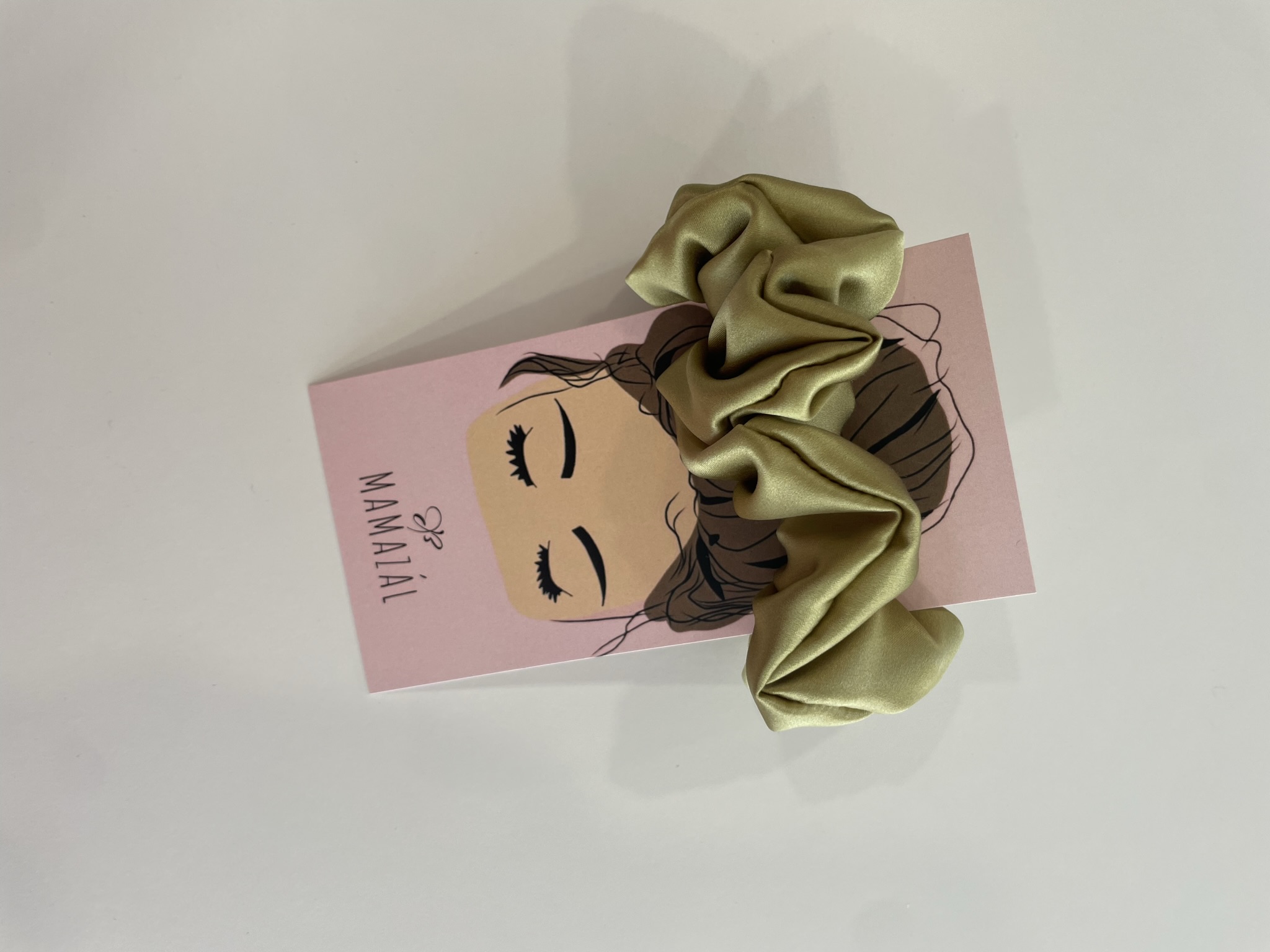 Šilkinė plaukų gumytė "Olive"