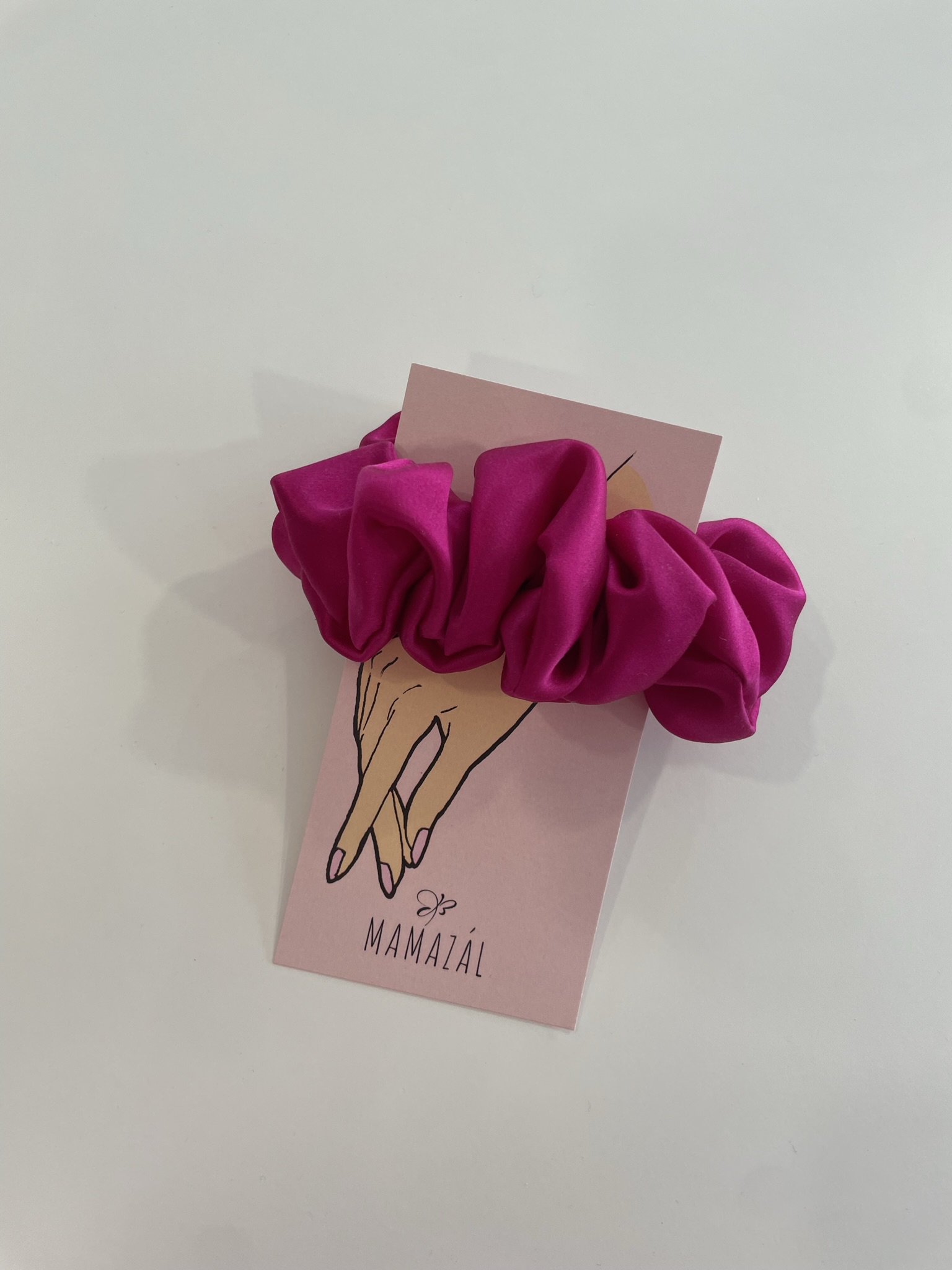 Šilkinė plaukų gumytė "Fuscia”