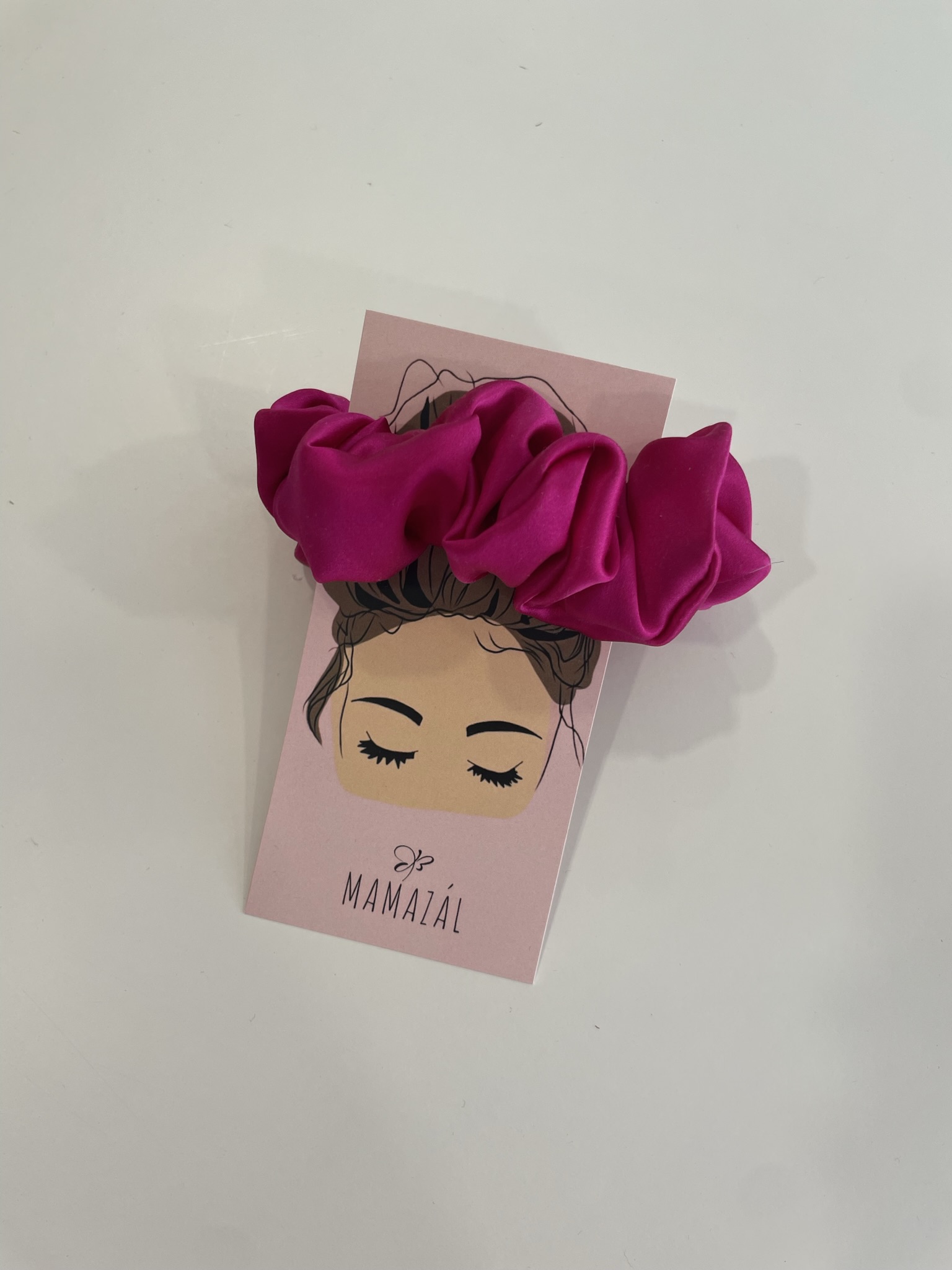 Šilkinė plaukų gumytė "Fuscia”