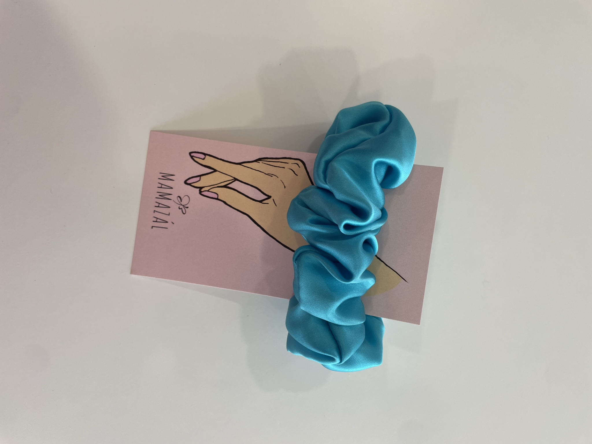 Šilkinė plaukų gumytė "Sky blue”