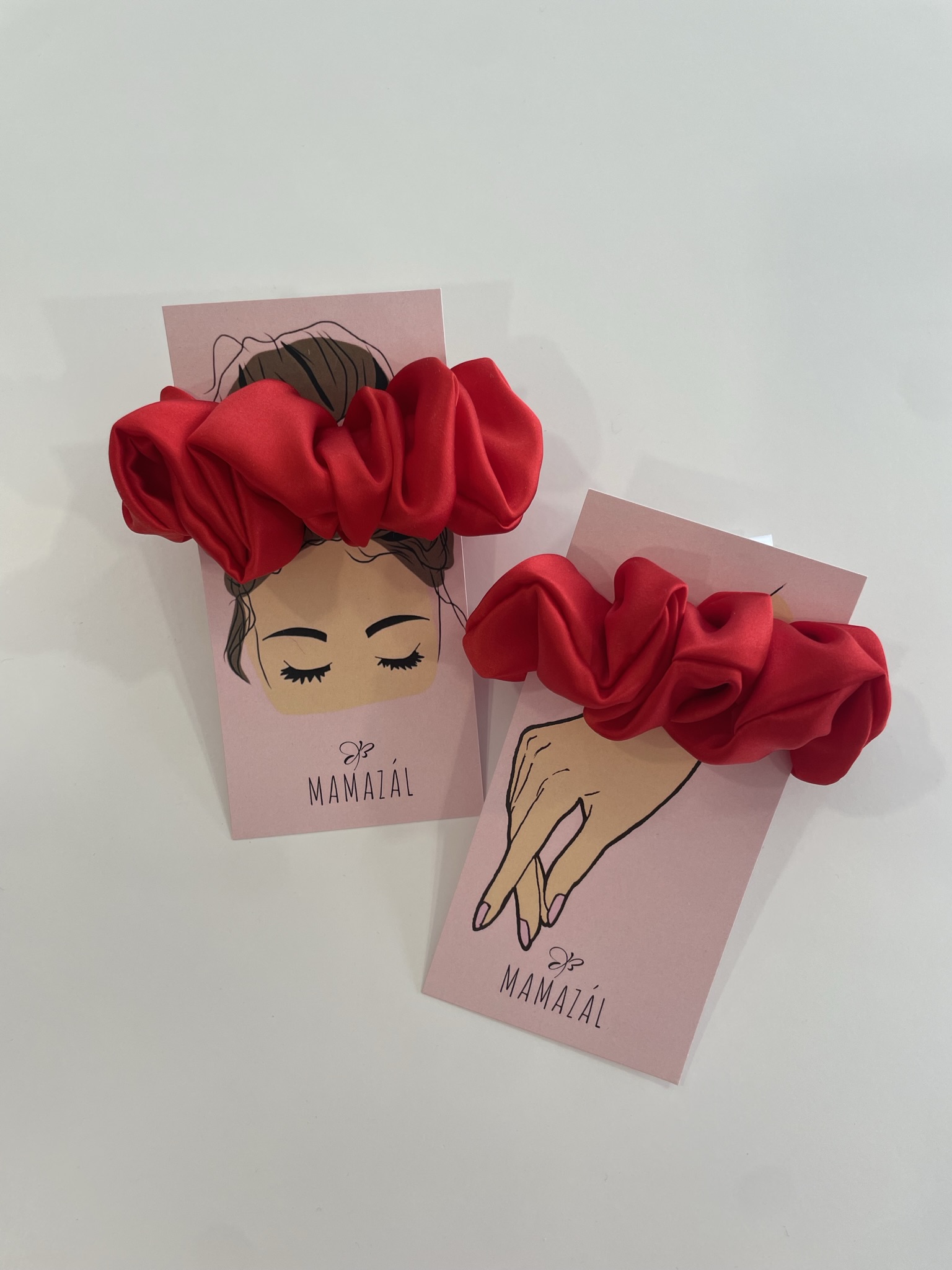 Šilkinė plaukų gumytė "Classic red”