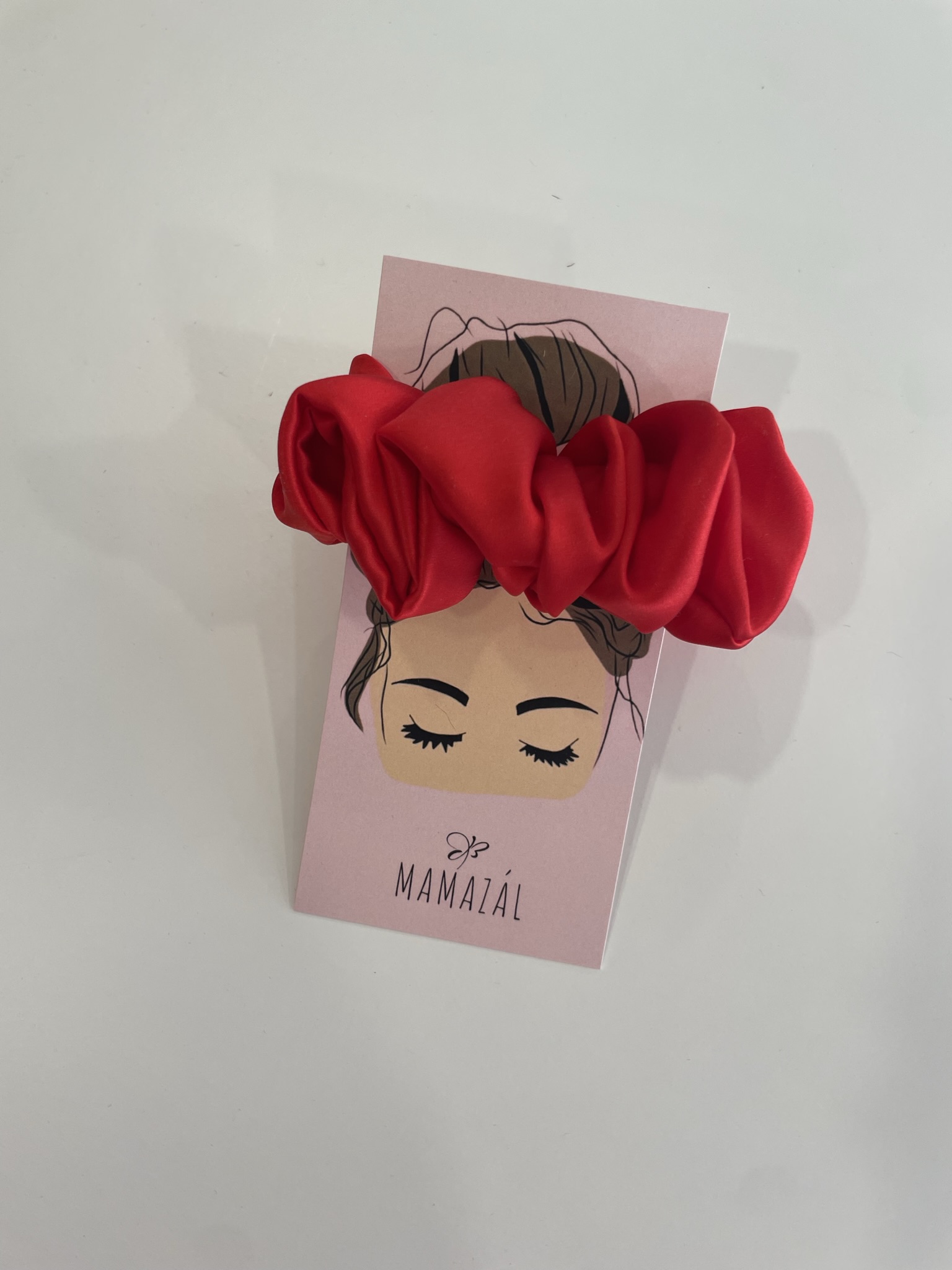 Šilkinė plaukų gumytė "Classic red”