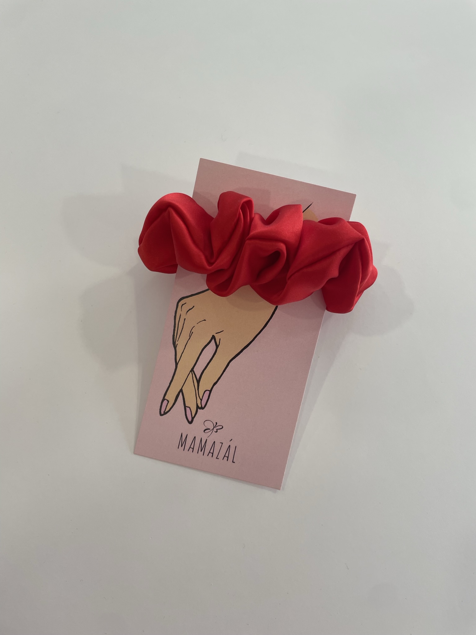 Šilkinė plaukų gumytė "Classic red”