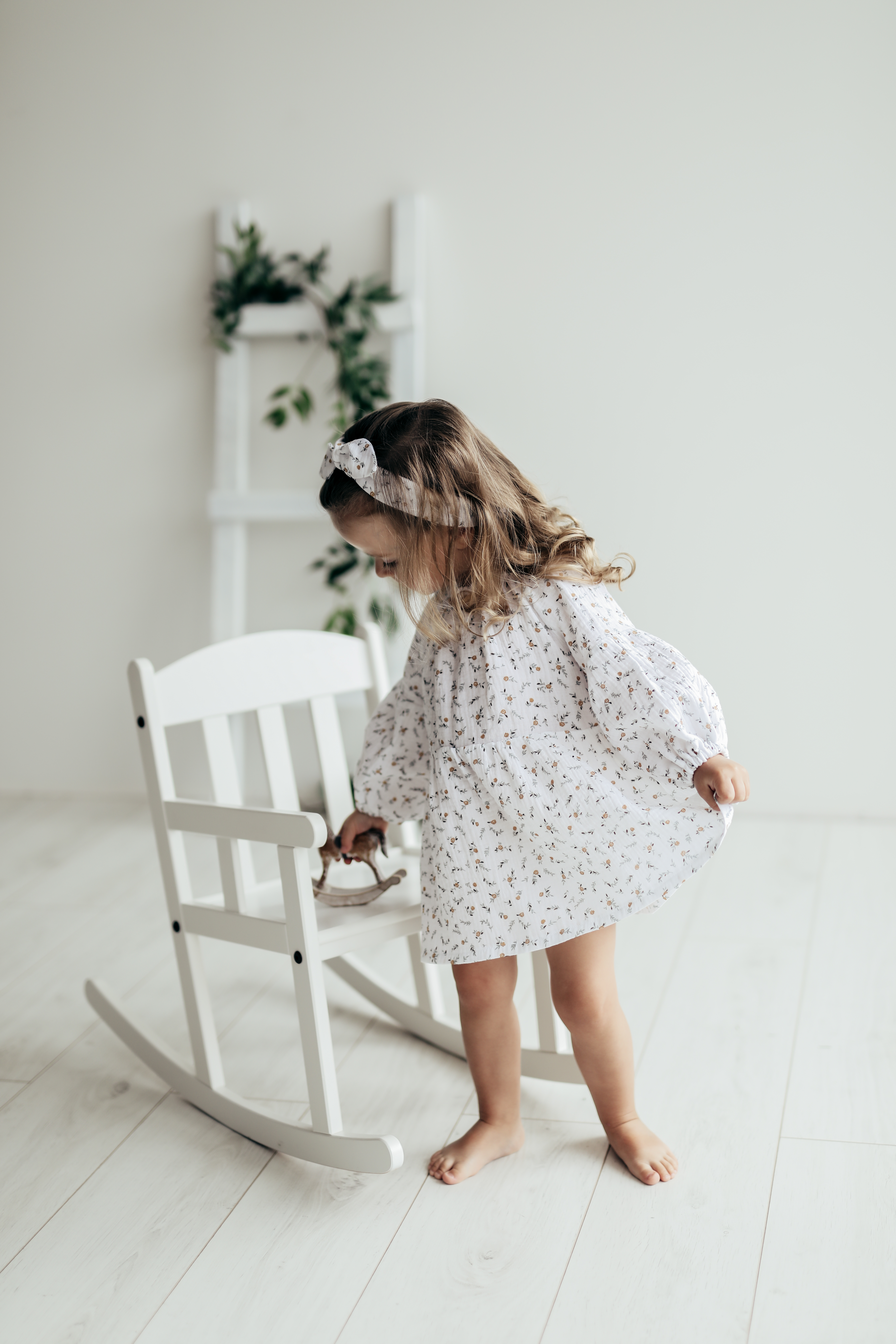 Muslino suknelė "Flowers twigs"