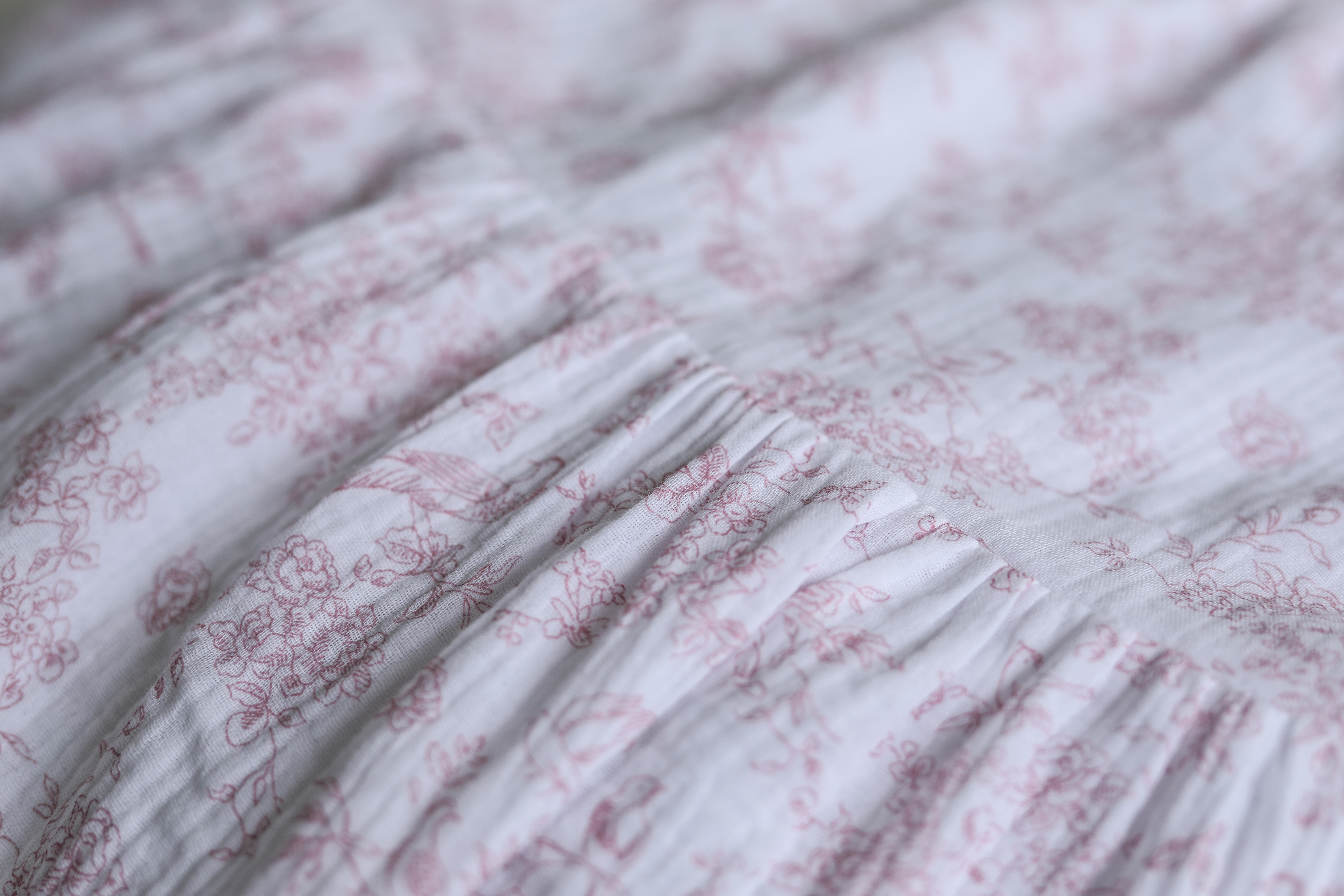 Muslino suknelė "Pink bouquet"