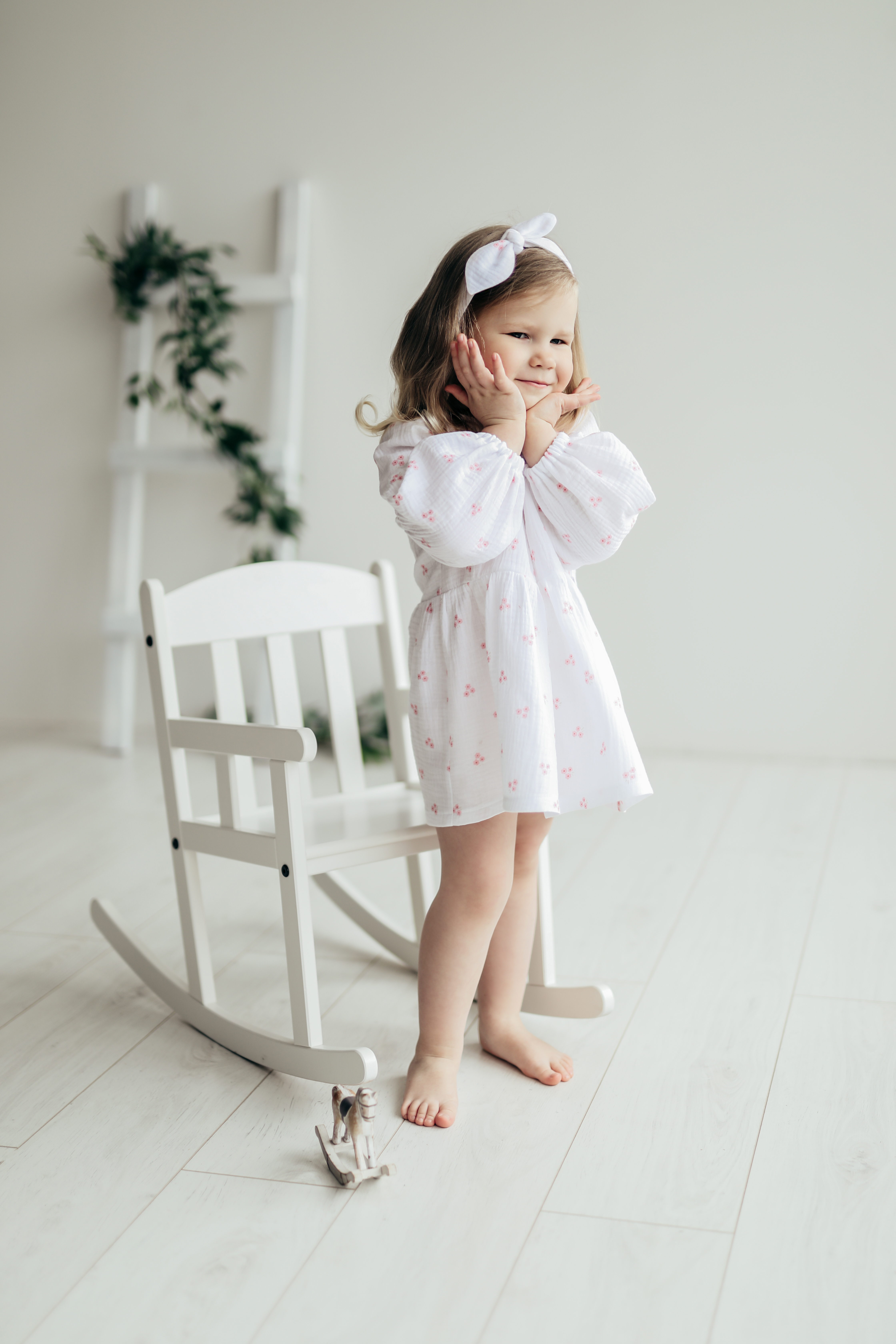 Muslino suknelė "White meadow"