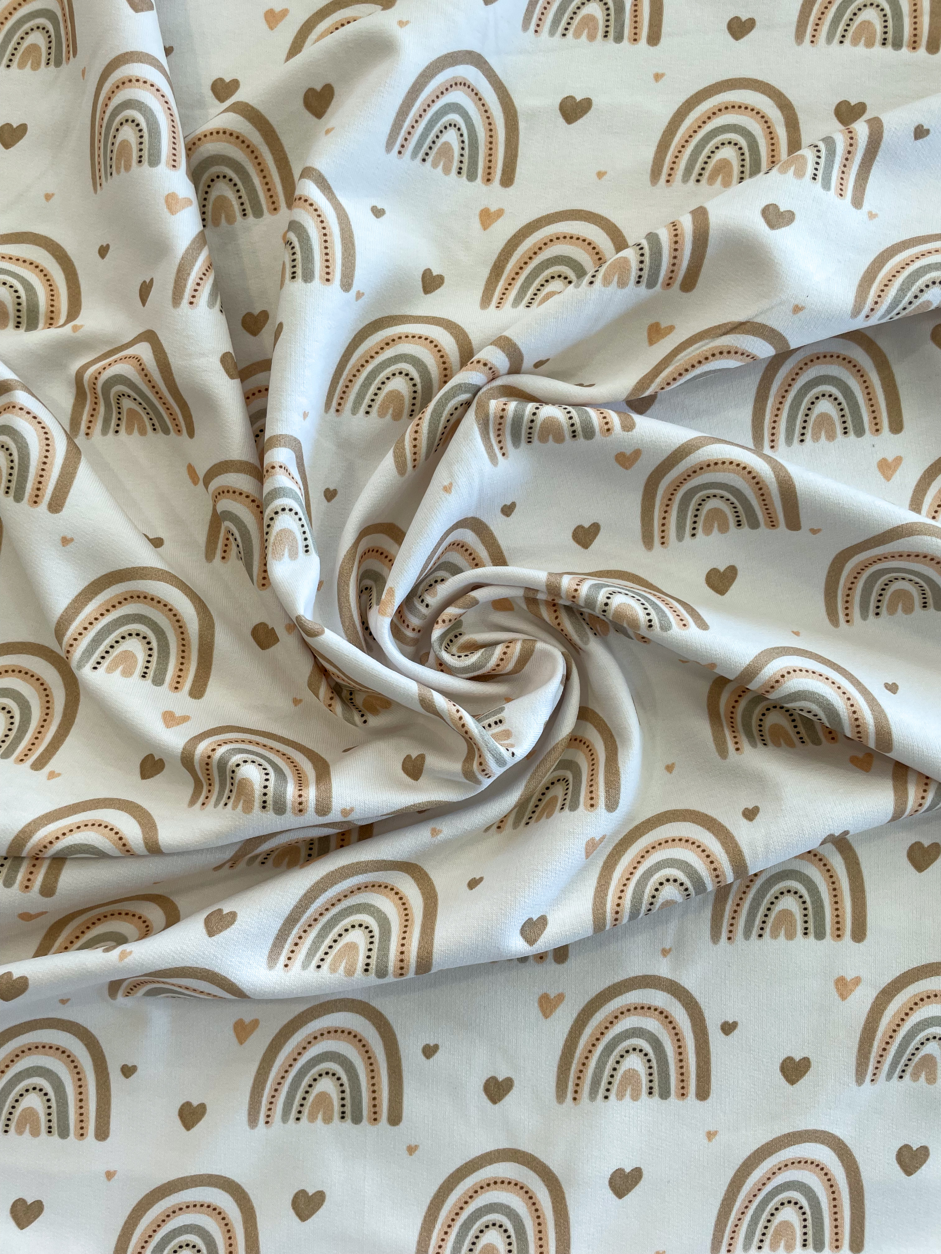 French terry "Rainbow love"