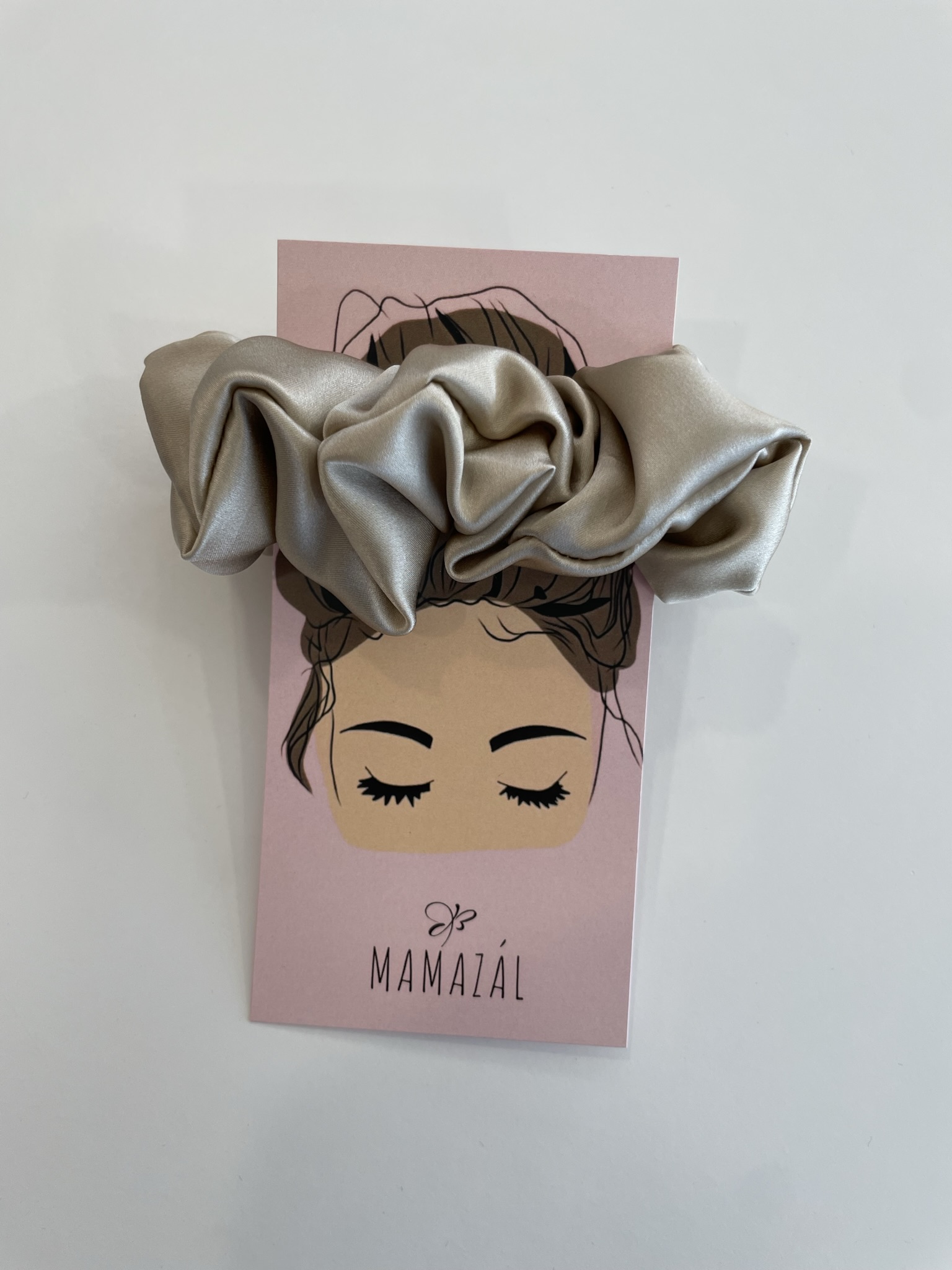 Šilkinė plaukų gumytė "Cream"