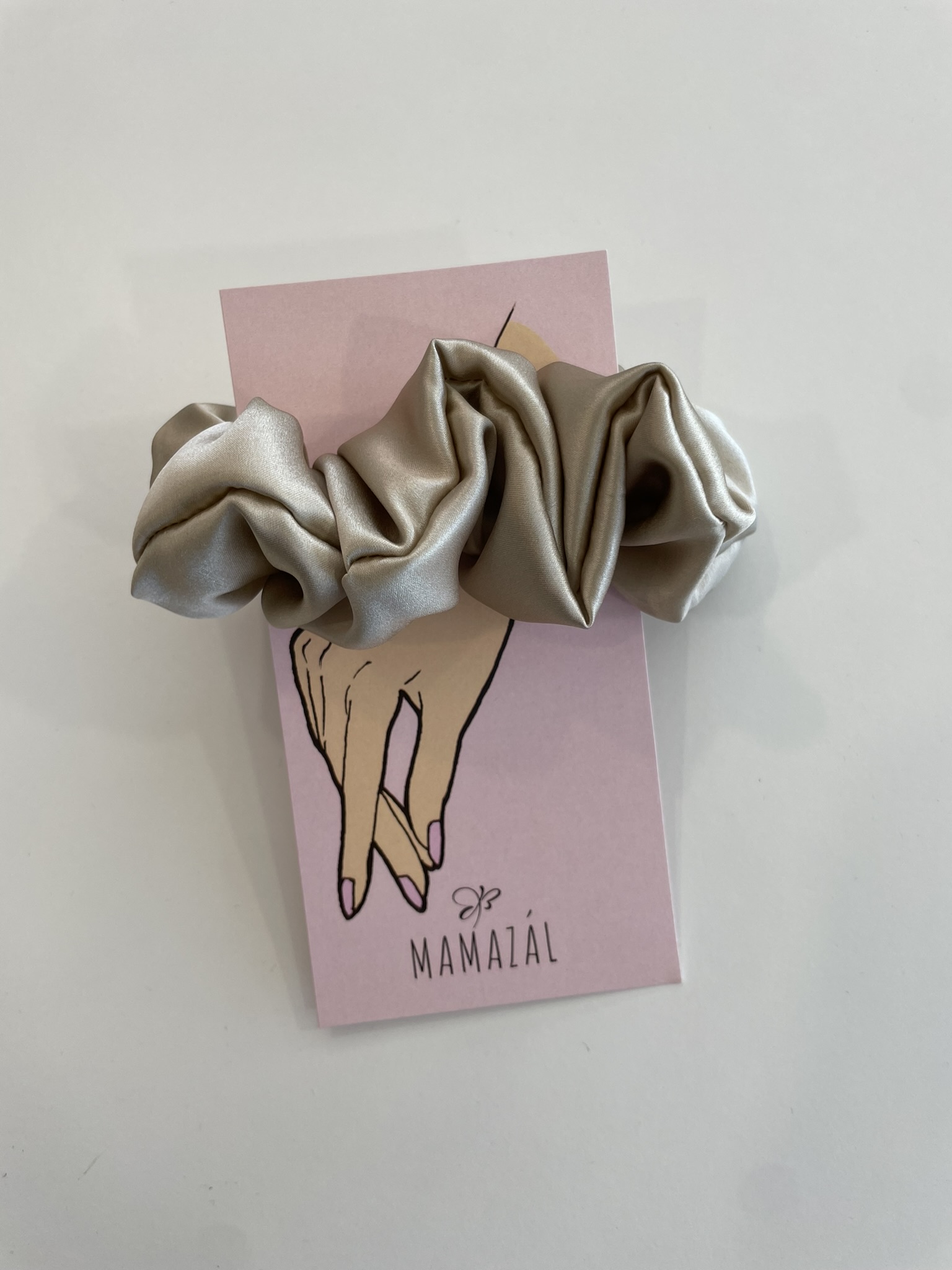 Šilkinė plaukų gumytė "Cream"