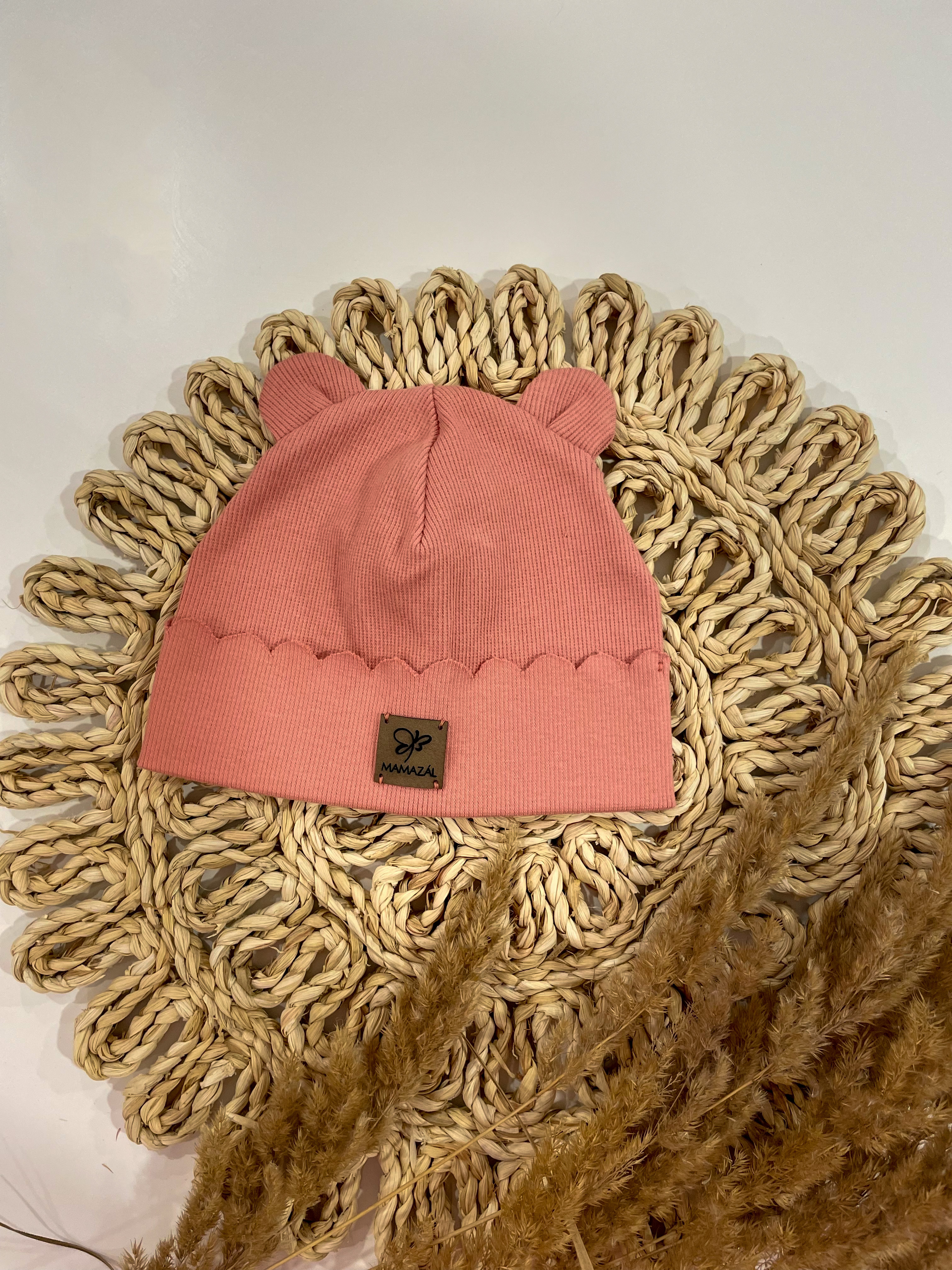 Vienguba kepurė "Tiny beanie - salmon"