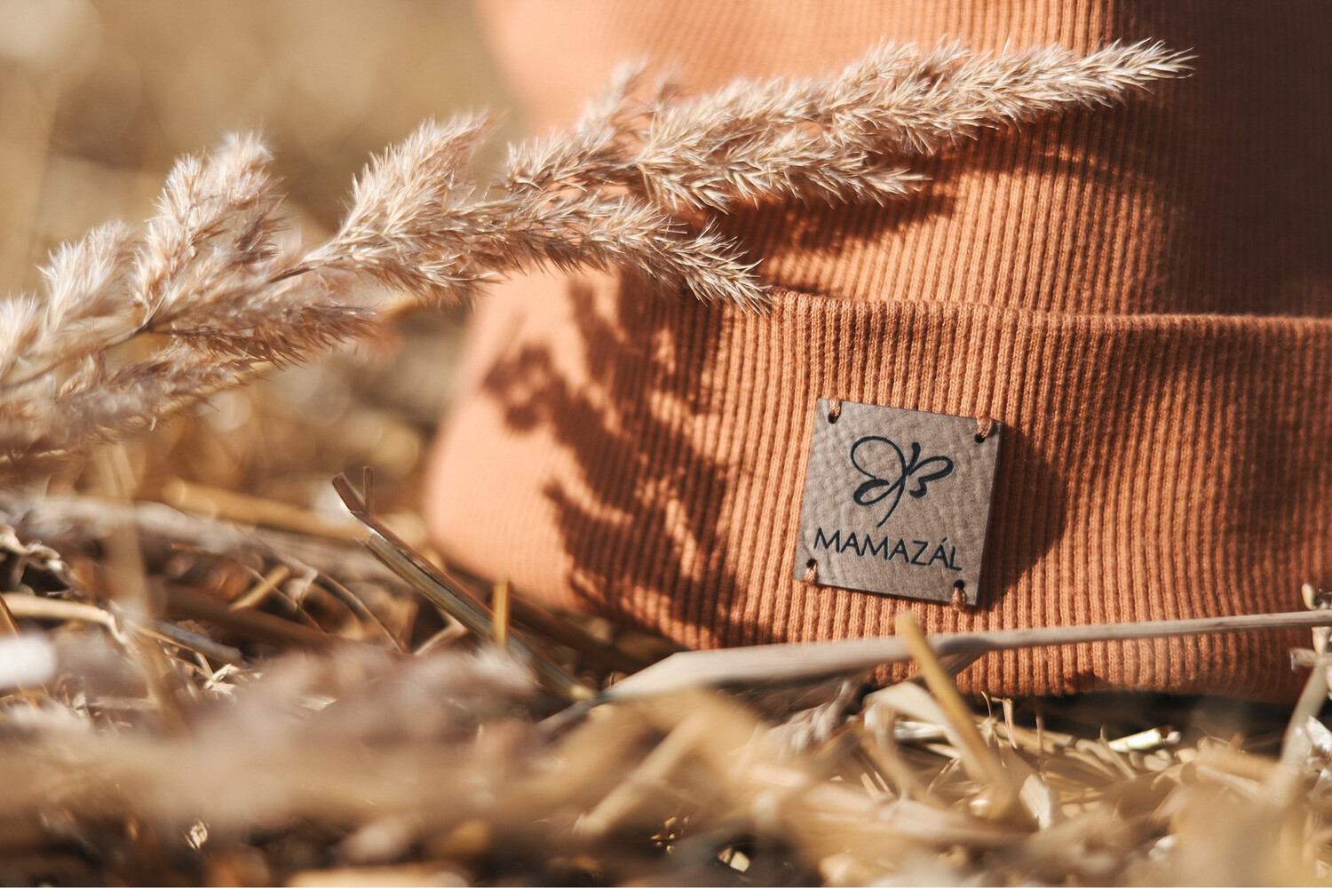 Dviguba kepurė "Tiny beanie - caramel"