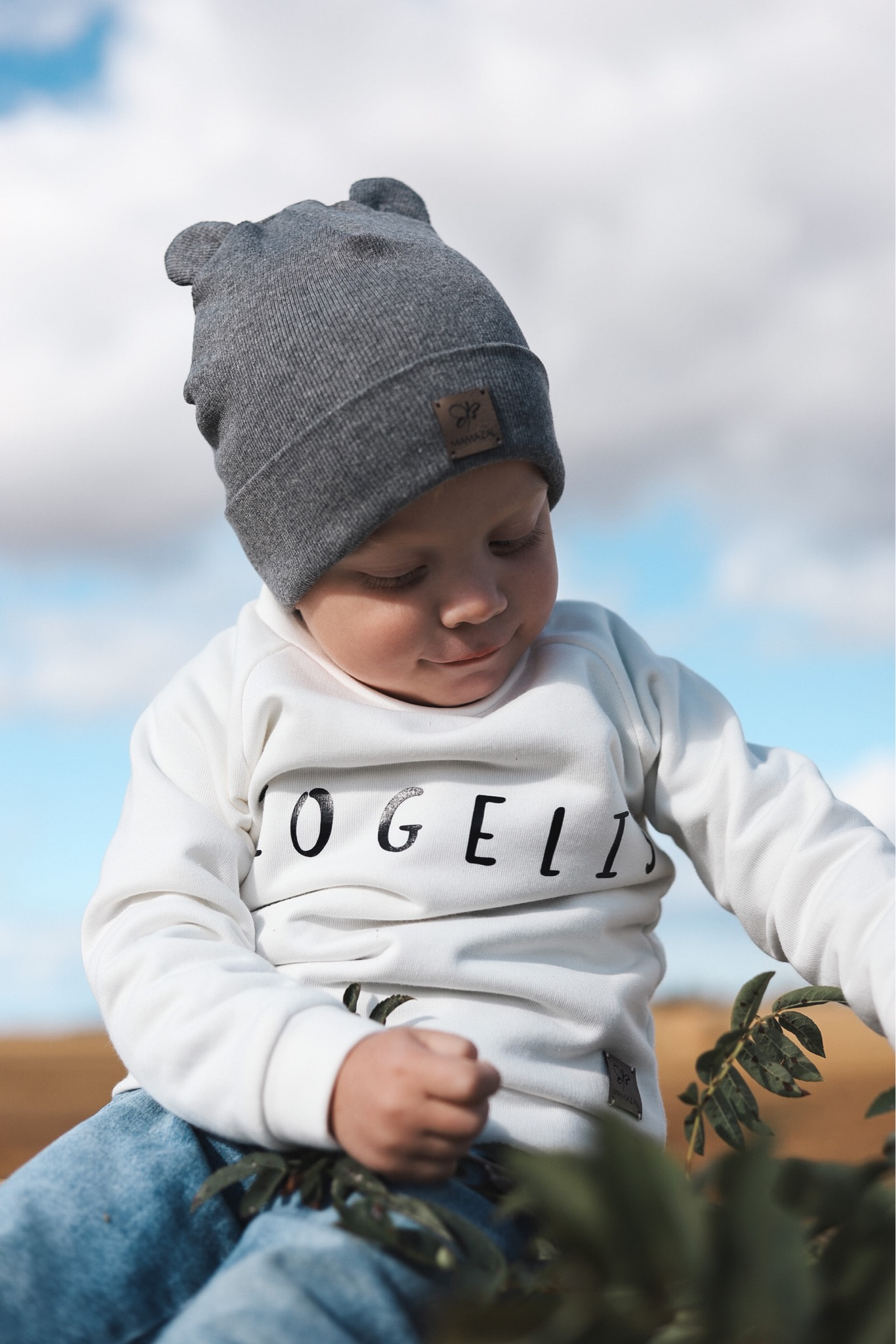 Dviguba kepurė "Tiny beanie - anthracite"