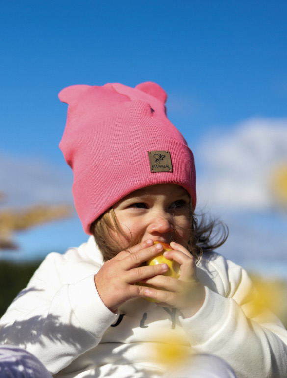 Dviguba kepurė "Tiny beanie - bubble gum"