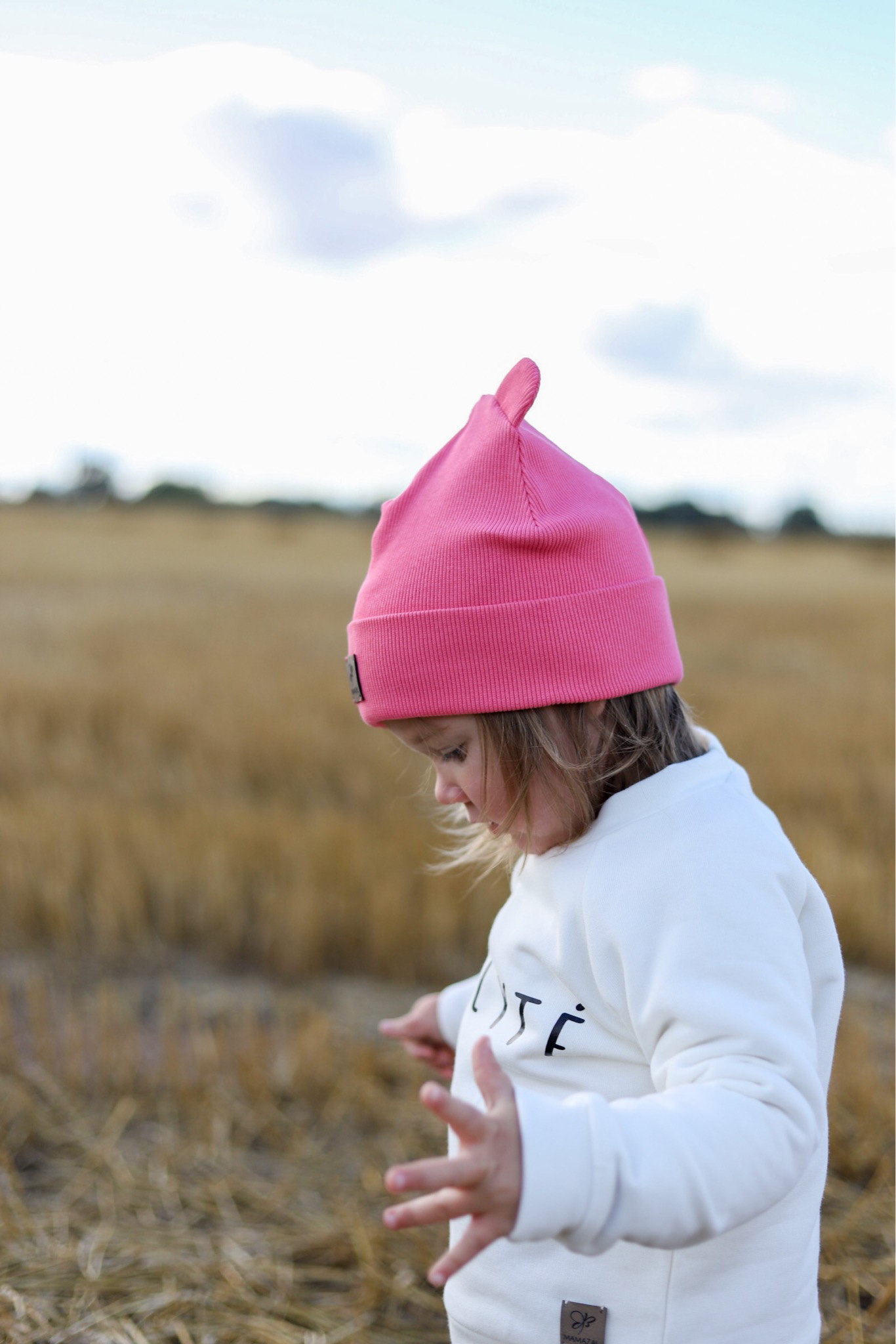 Dviguba kepurė "Tiny beanie - bubble gum"