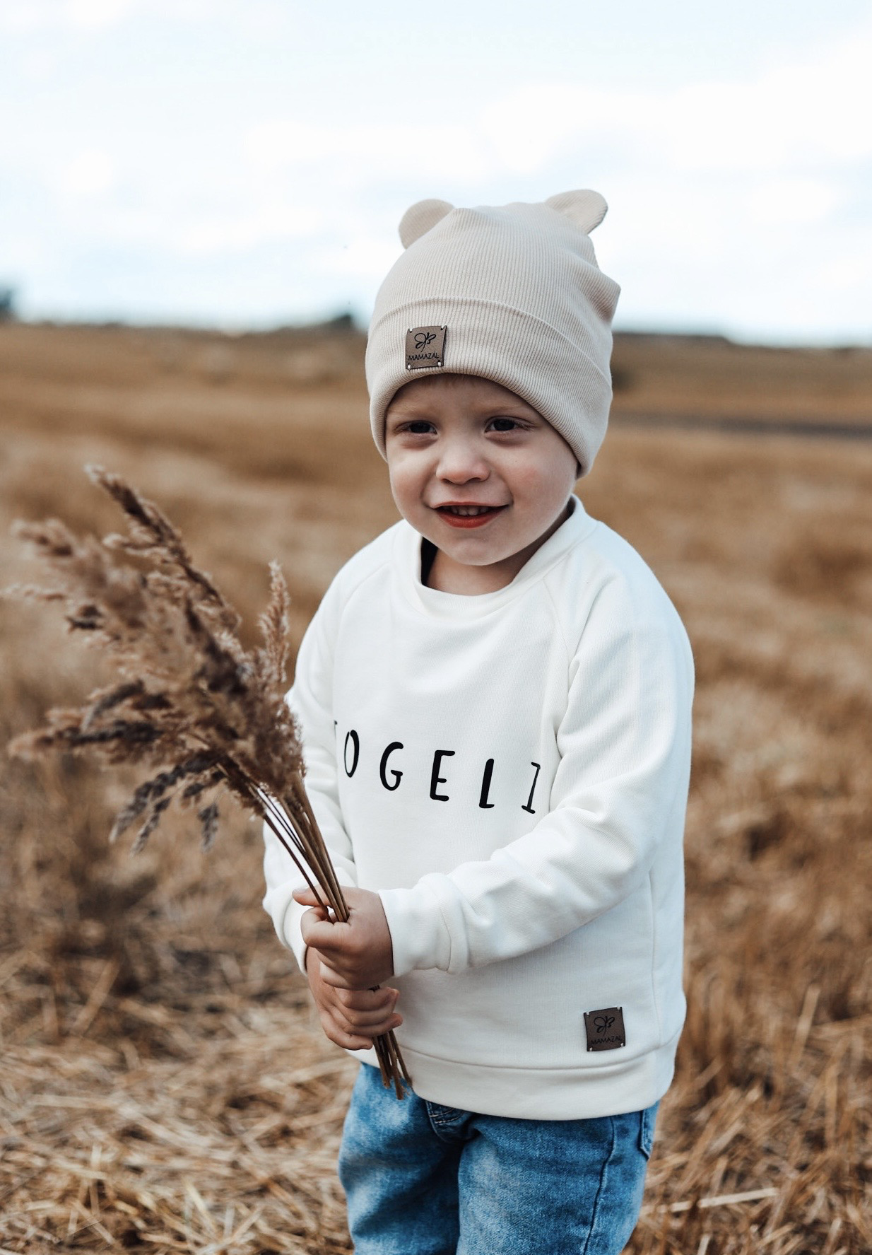 Dviguba kepurė "Tiny beanie - marzipan"