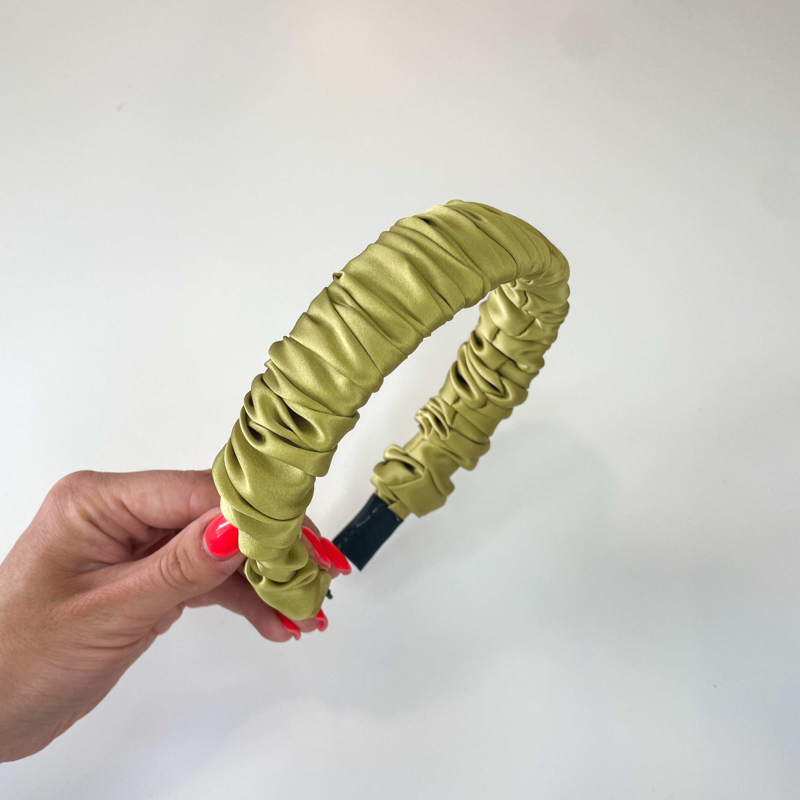 Rauktas plaukų lankelis "Moss"