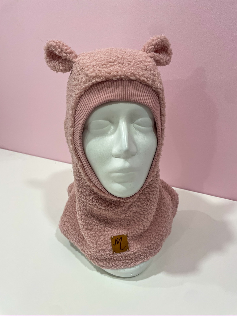 Žieminis šalmukas "Teddy pink"