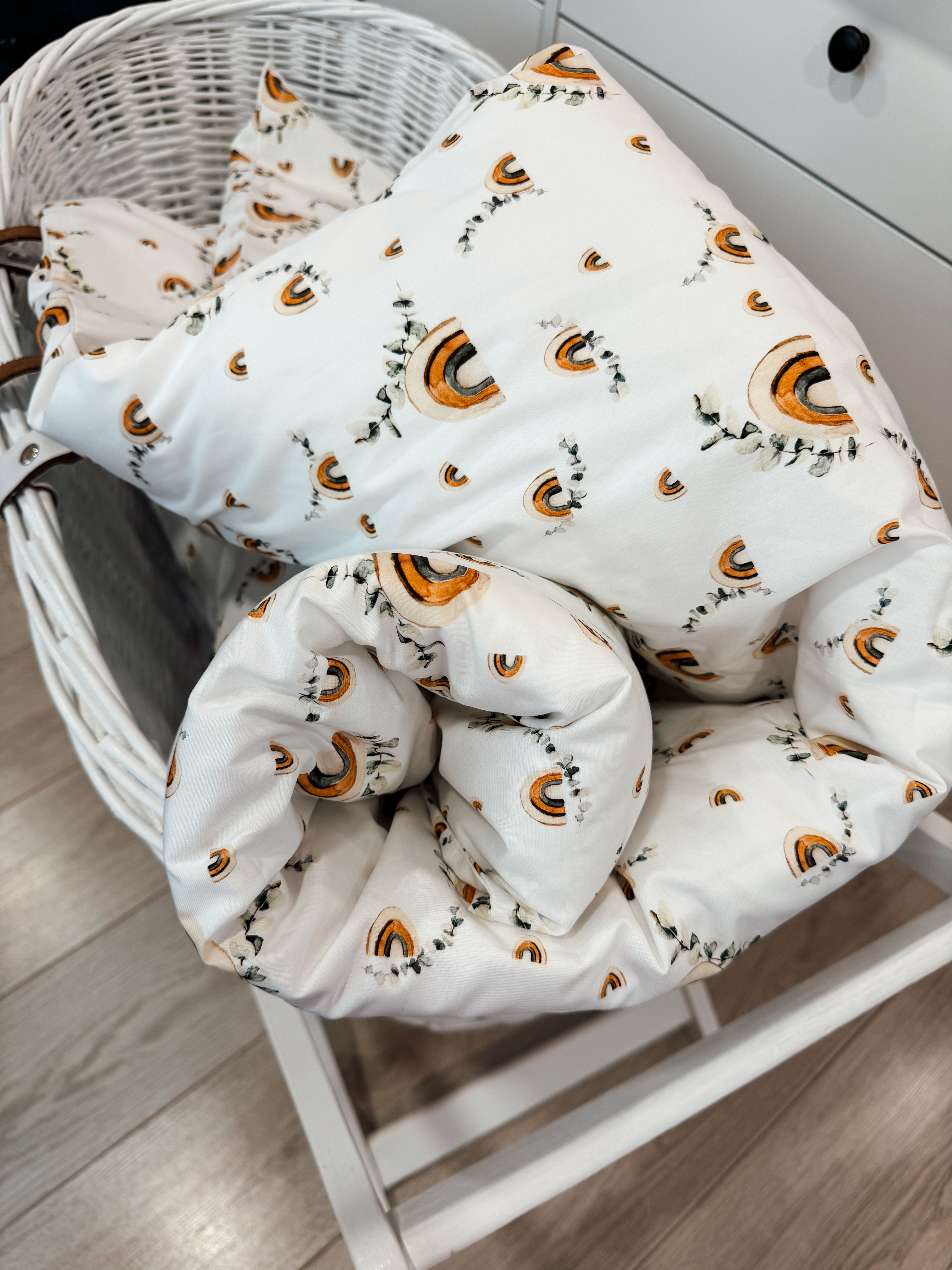 Poplino antklodės užvalkalas "Baby rainbow”