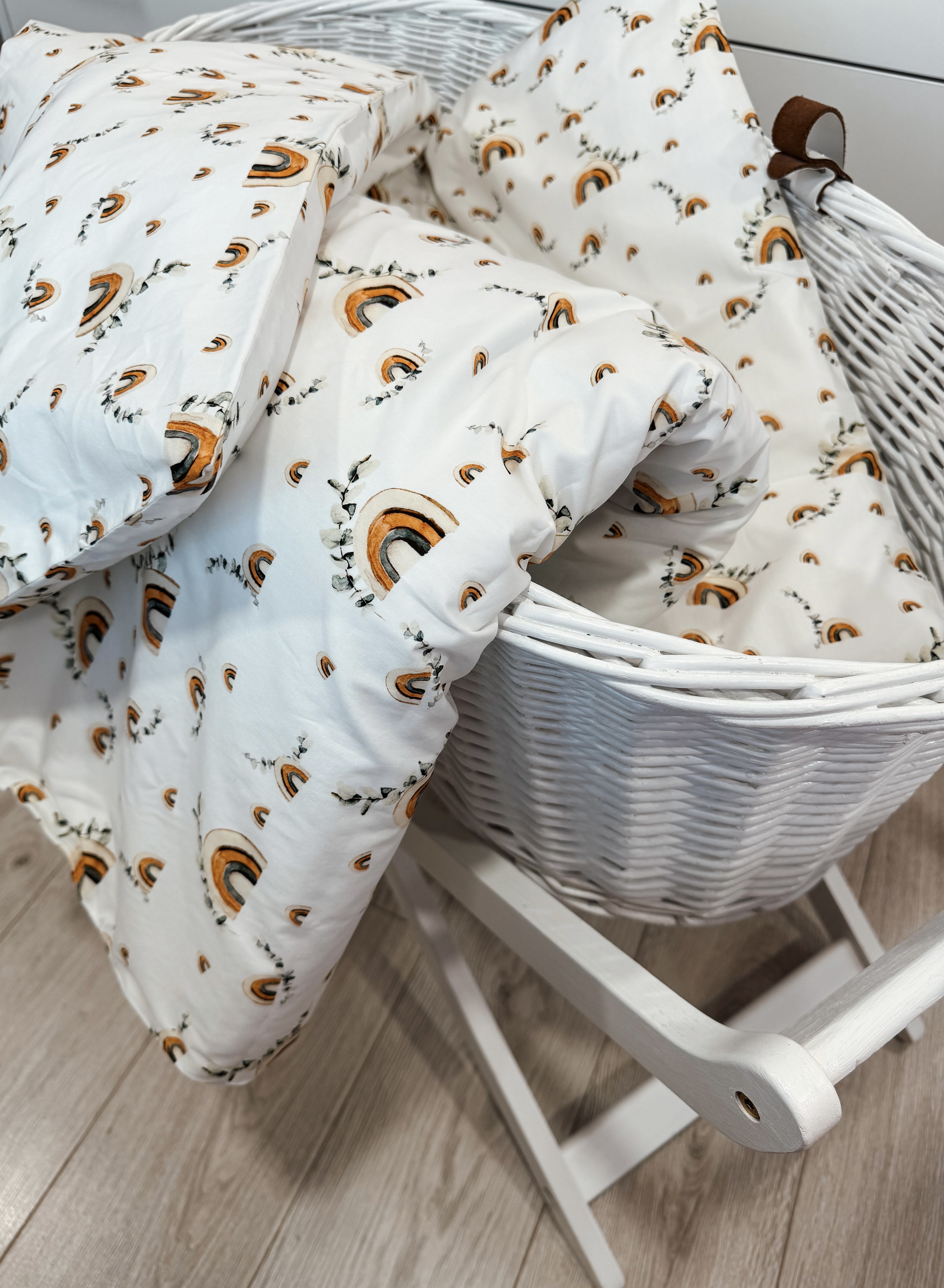 Poplino antklodės užvalkalas "Baby rainbow”