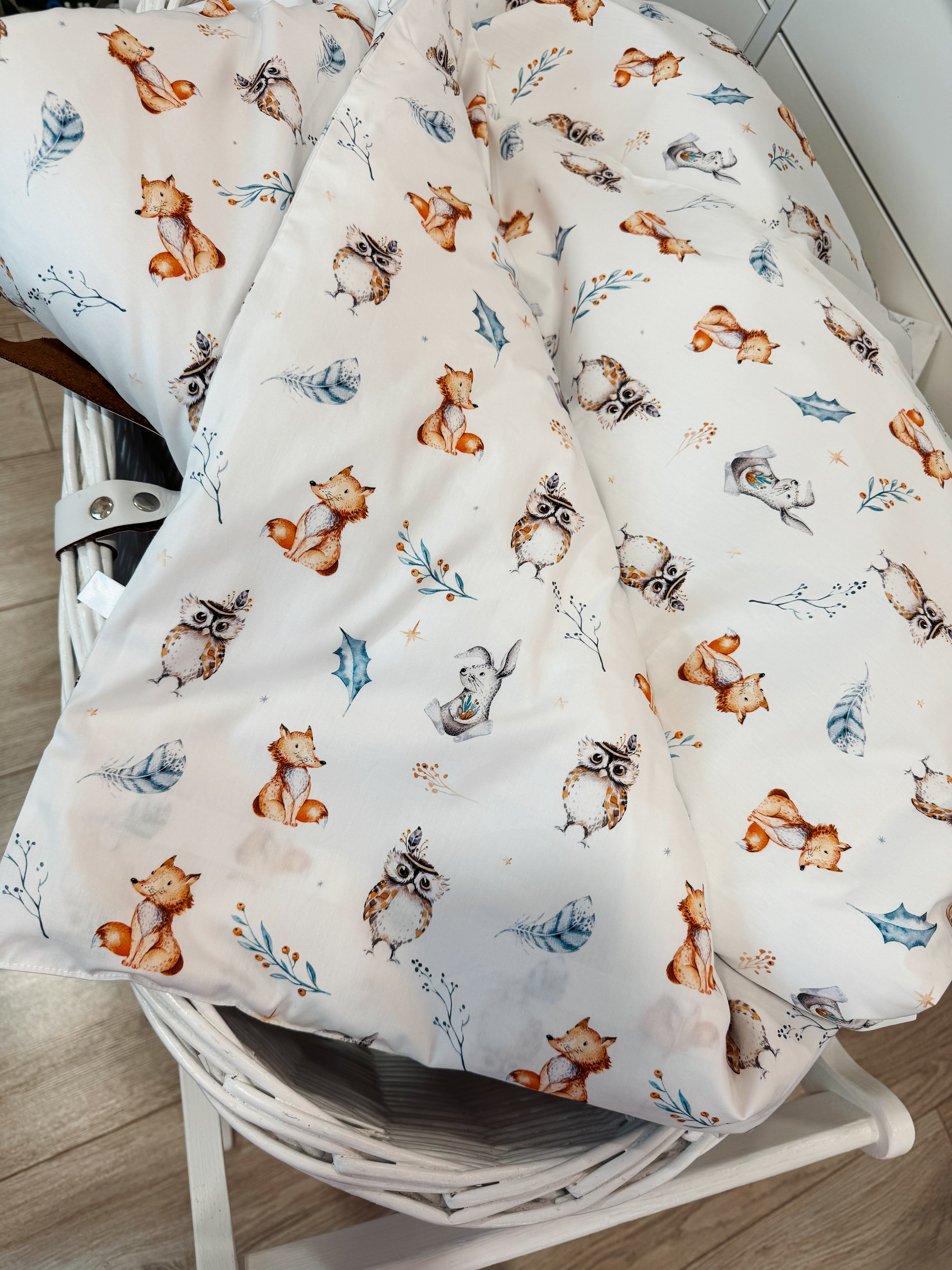 Poplino antklodės užvalkalas "Little animals”