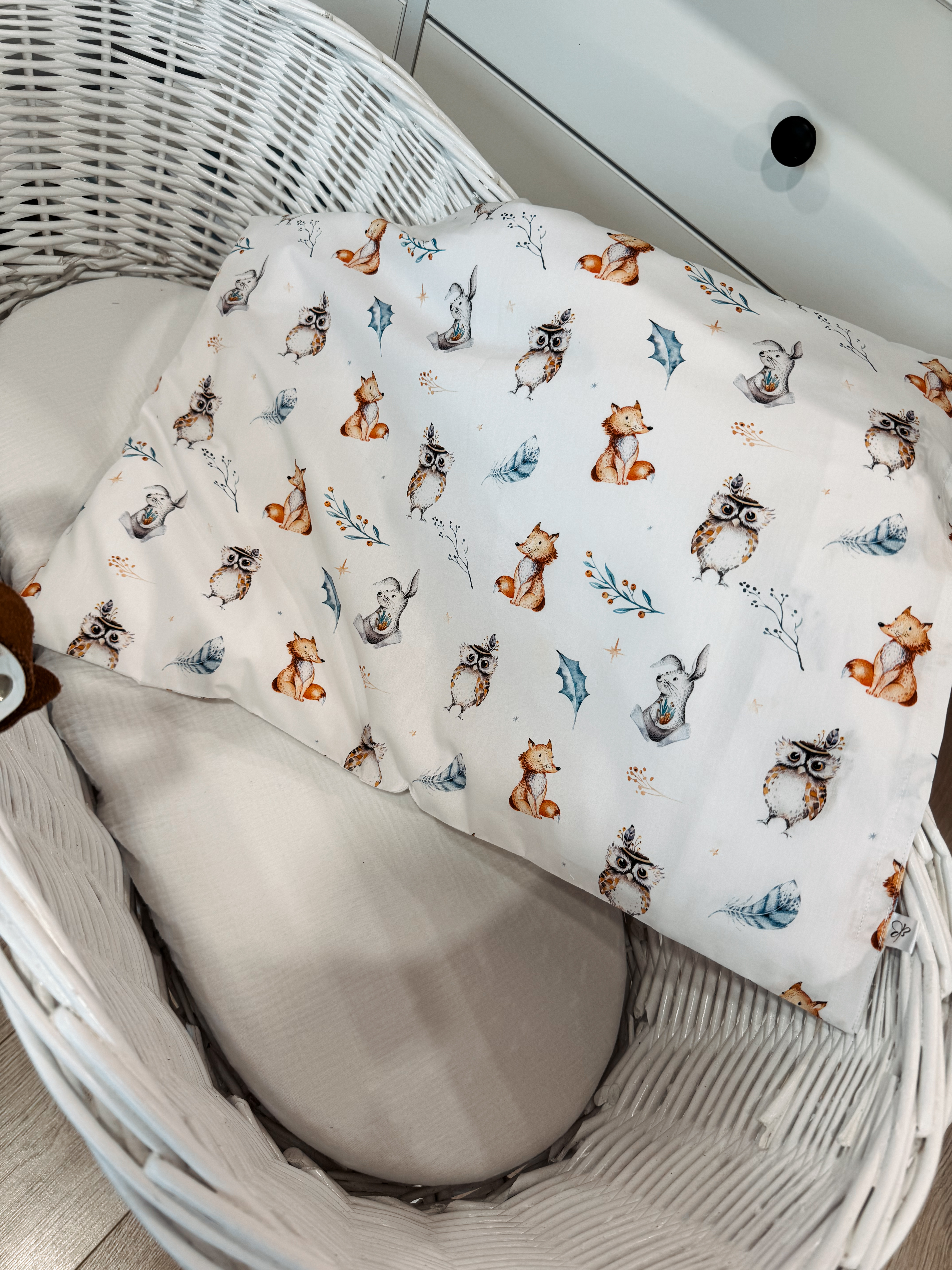 Poplino pagalvės užvalkalas "Little animals"