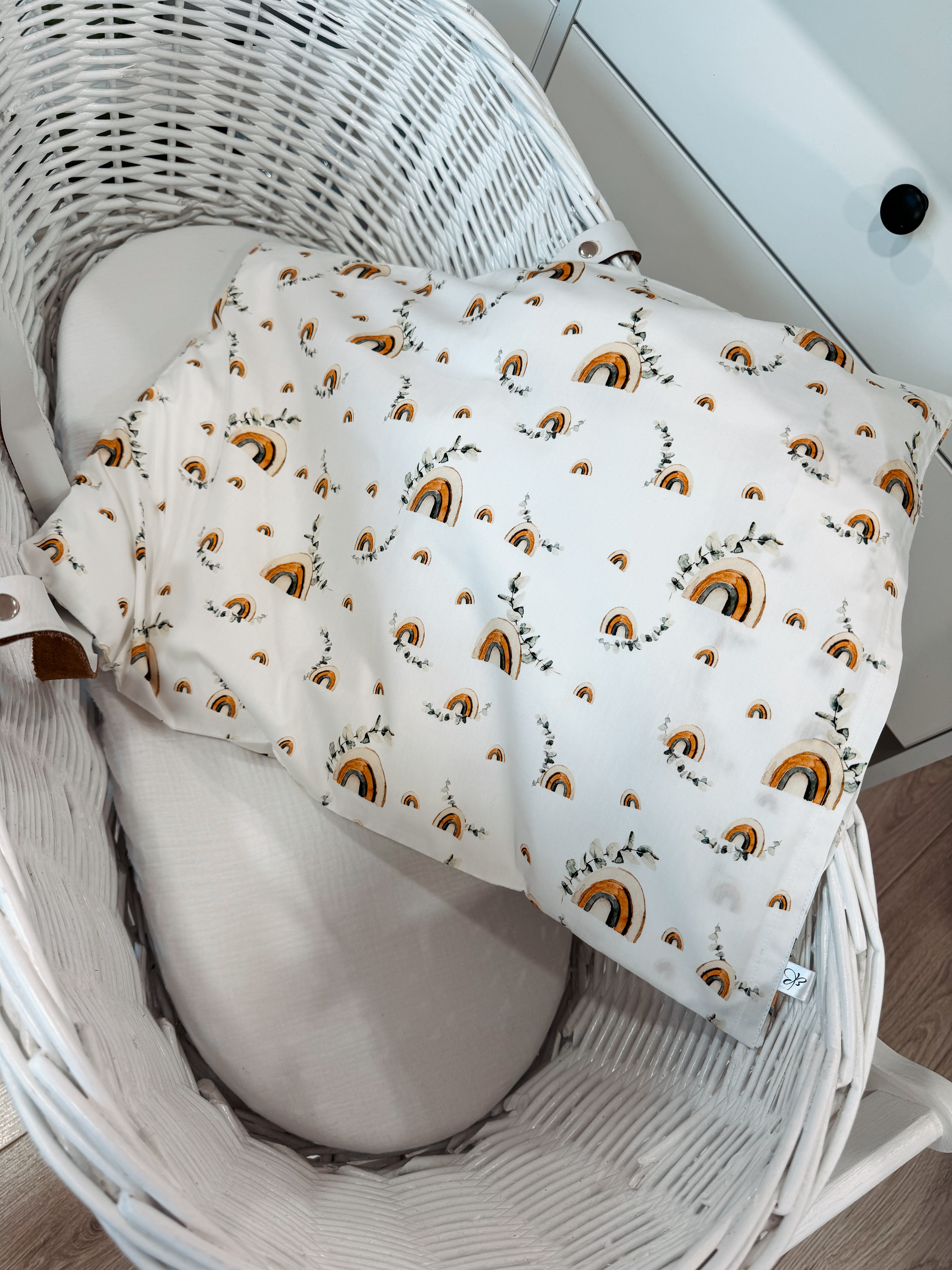 Poplino pagalvės užvalkalas "Baby rainbow"