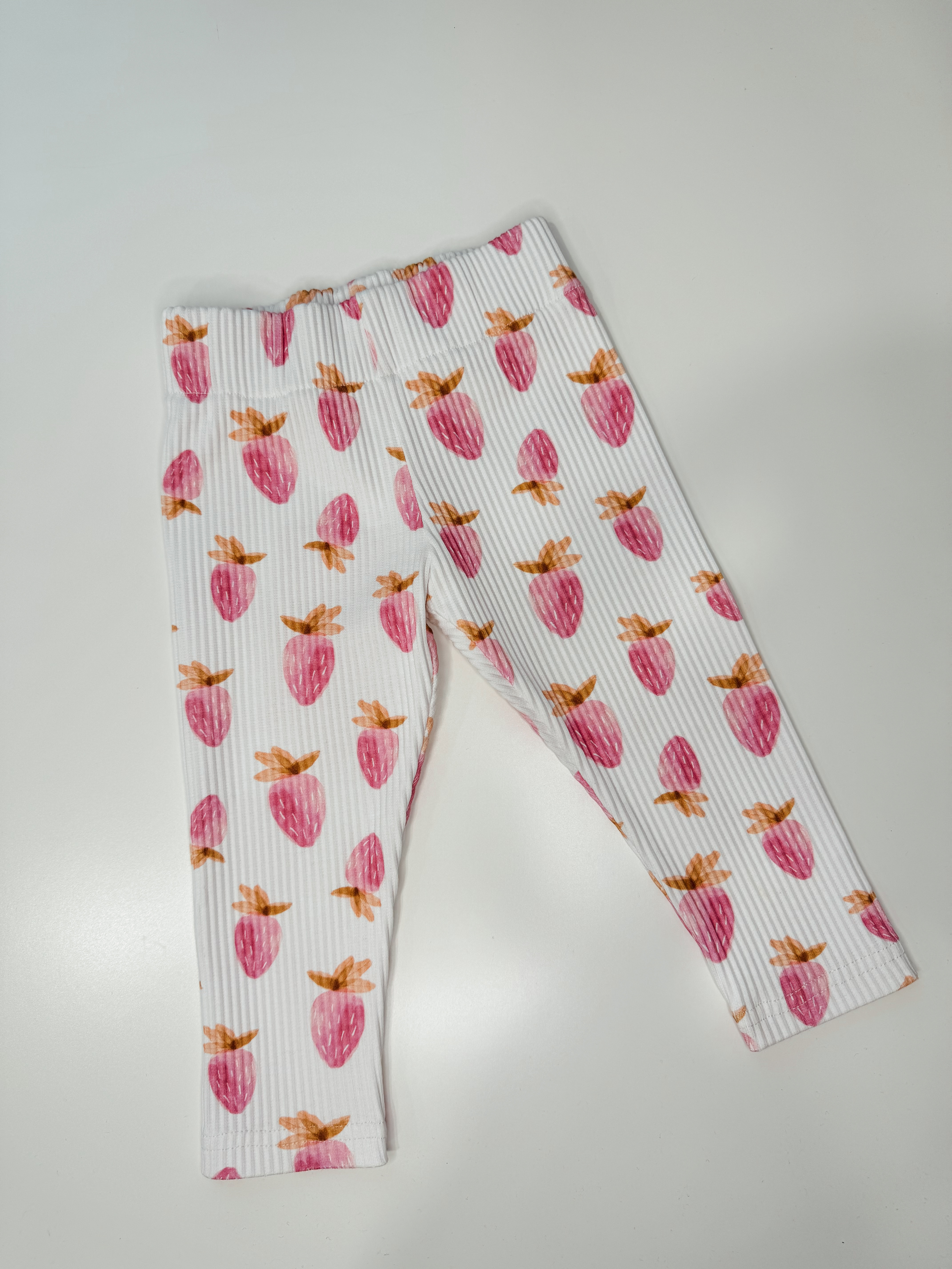 Rib trikotažo tamprės "Strawberries"