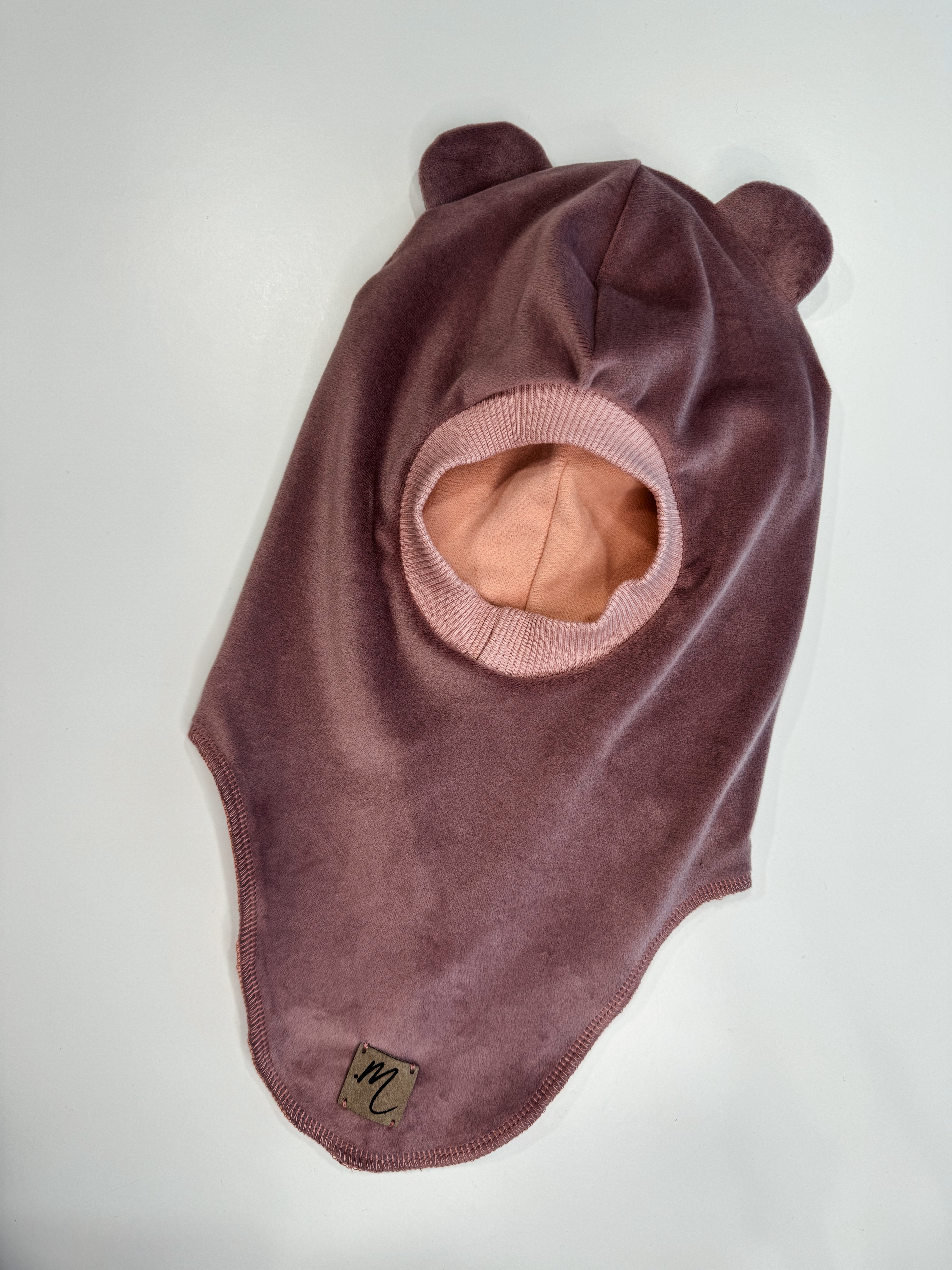 Soft šalmukas "Dusty pink bear"