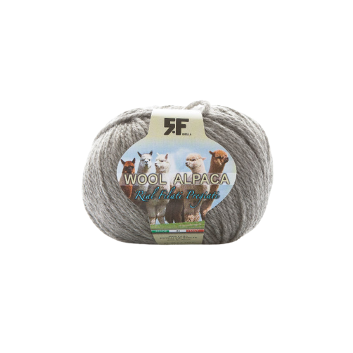 Siūlai Wool Alpaca Rial Filati "Šviesiai pilka"
